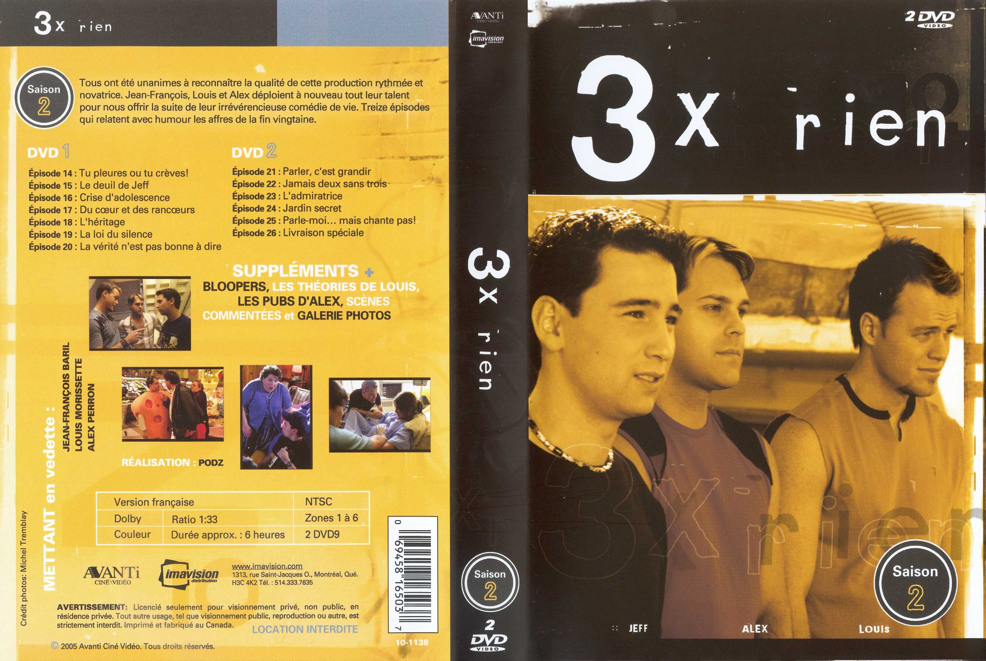 Jaquette DVD 3x rien saison 2