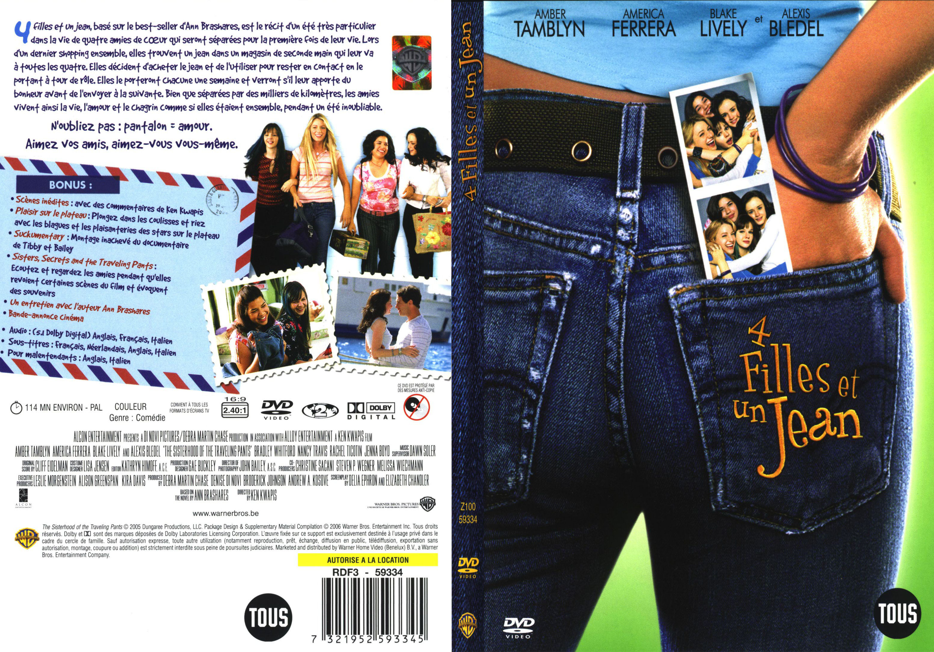 Jaquette DVD 4 filles et 1 jean - SLIM