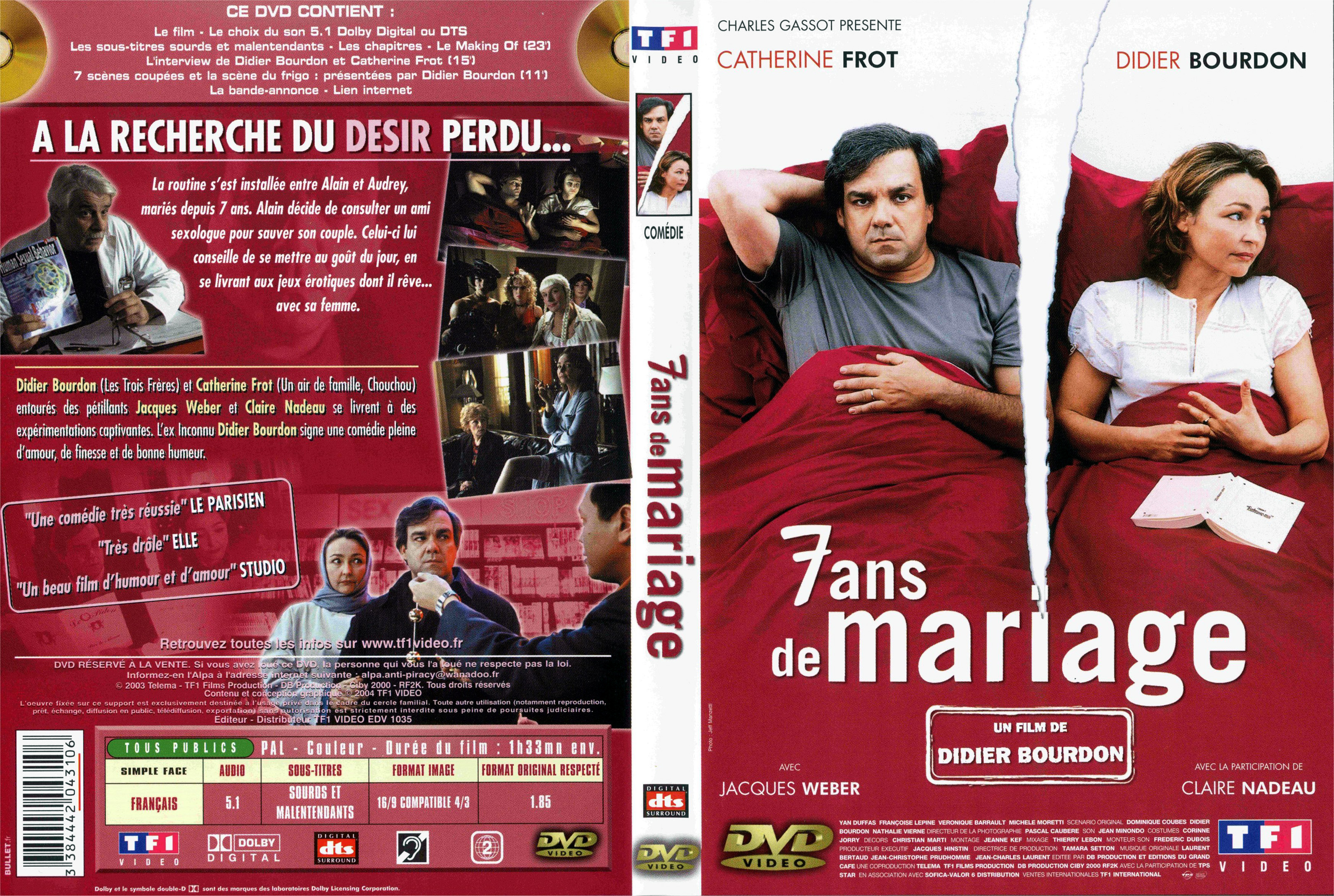 Jaquette DVD 7 ans de mariage