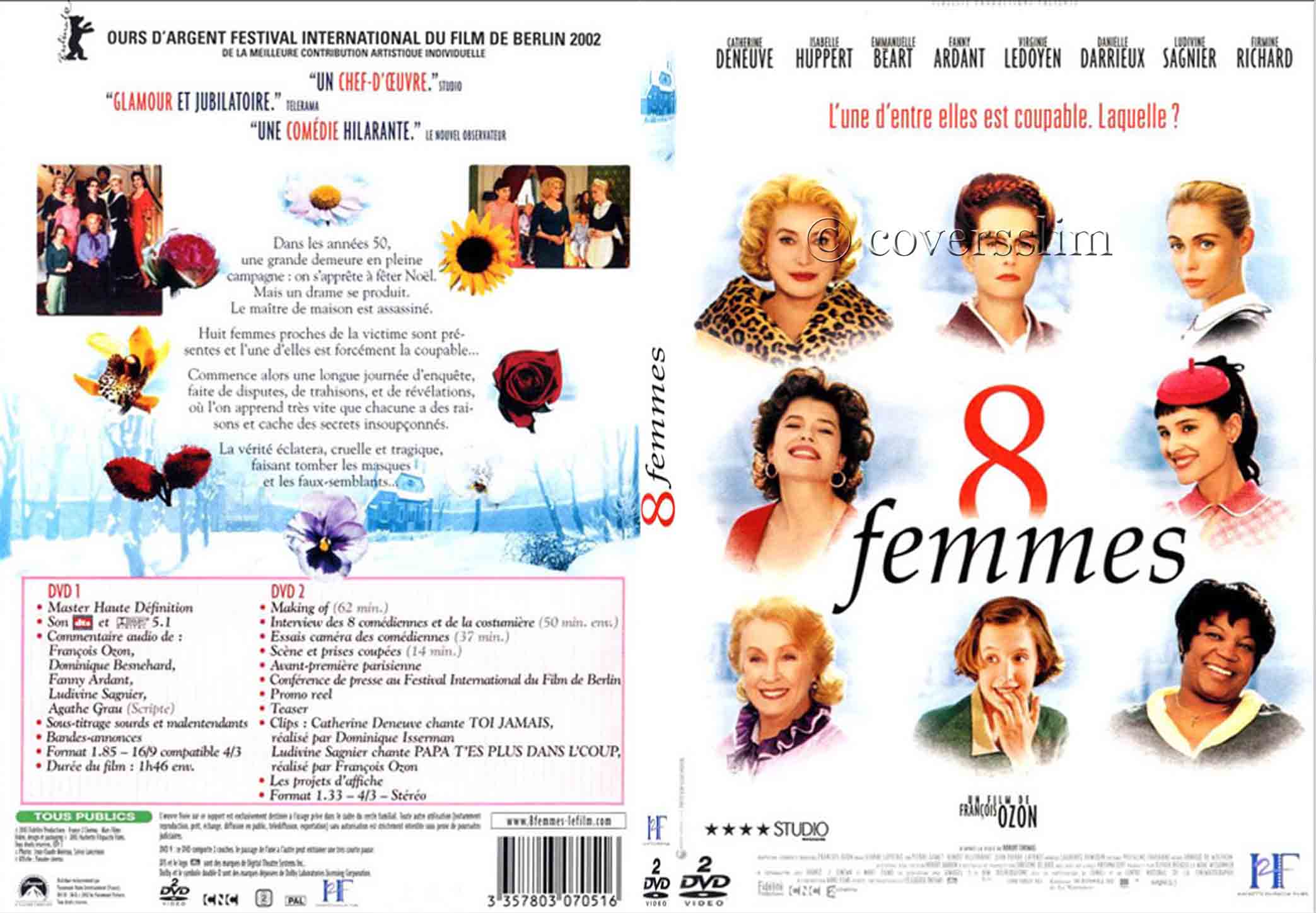 Jaquette DVD 8 femmes - SLIM