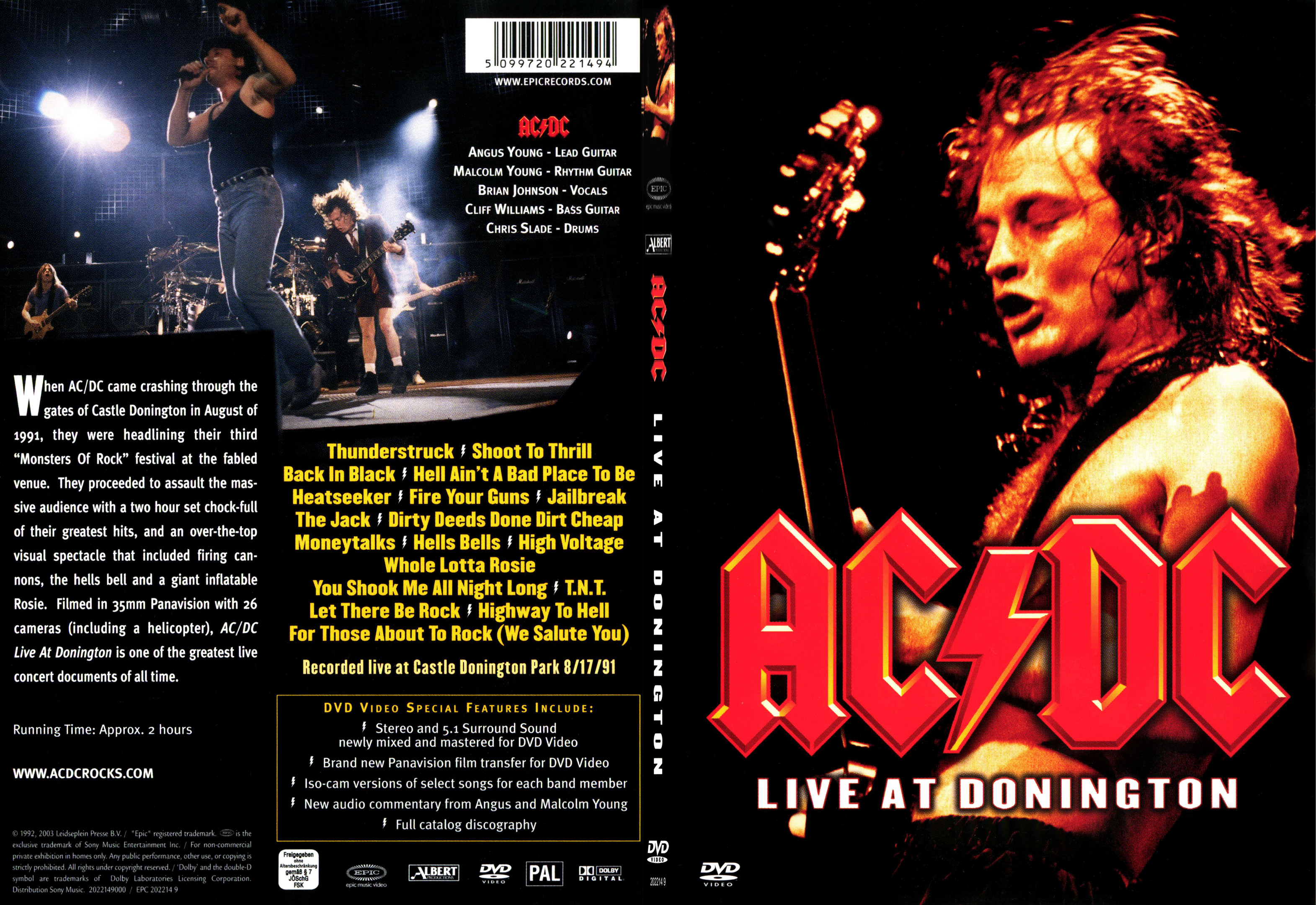 Jaquette DVD ACDC live at donington - SLIM
