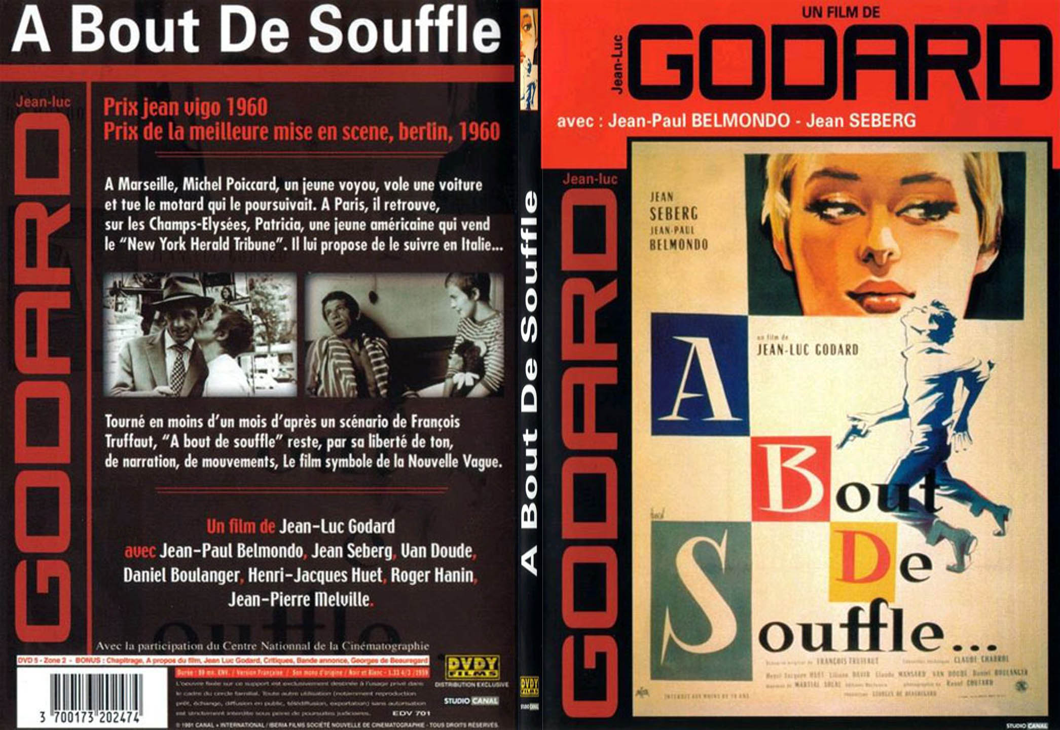 Jaquette DVD A bout de souffle - SLIM