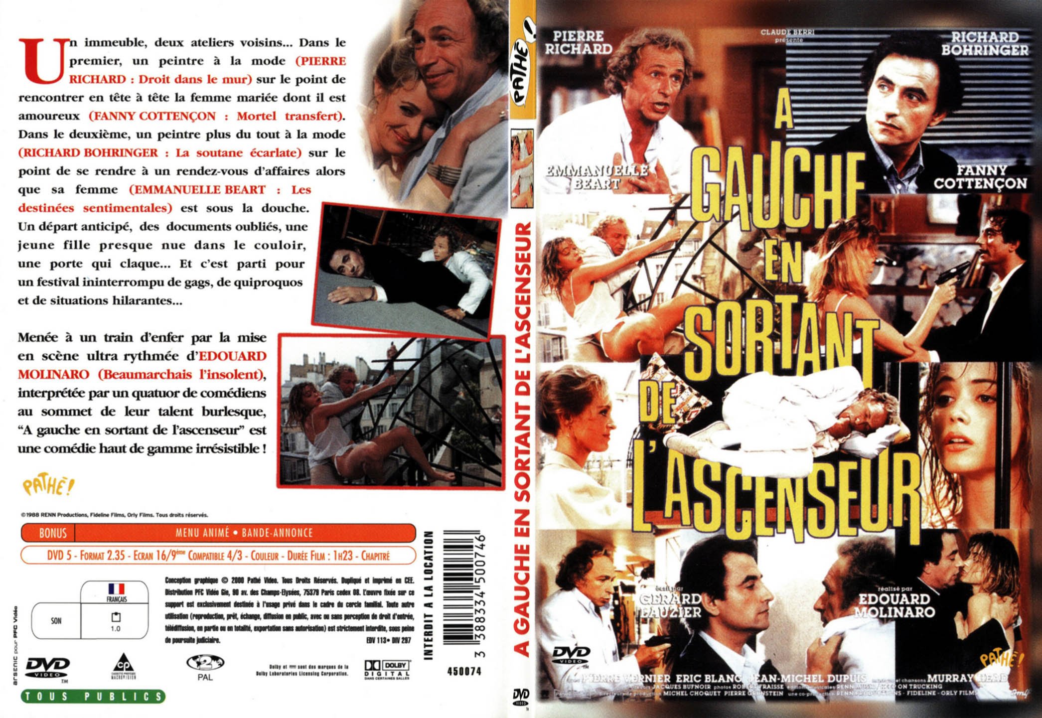 Jaquette DVD A gauche en sortant de l