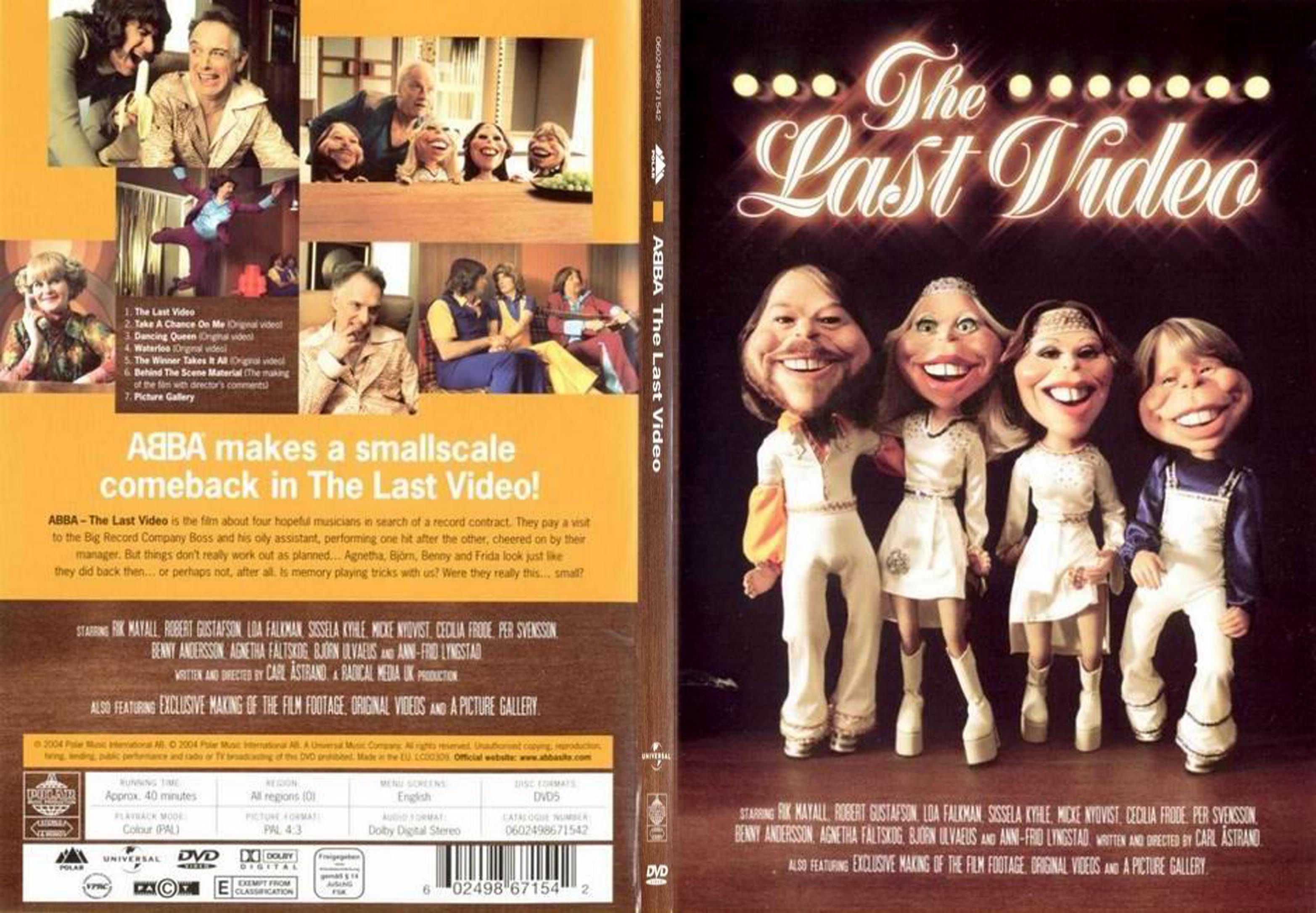 Jaquette DVD Abba the last video - SLIM