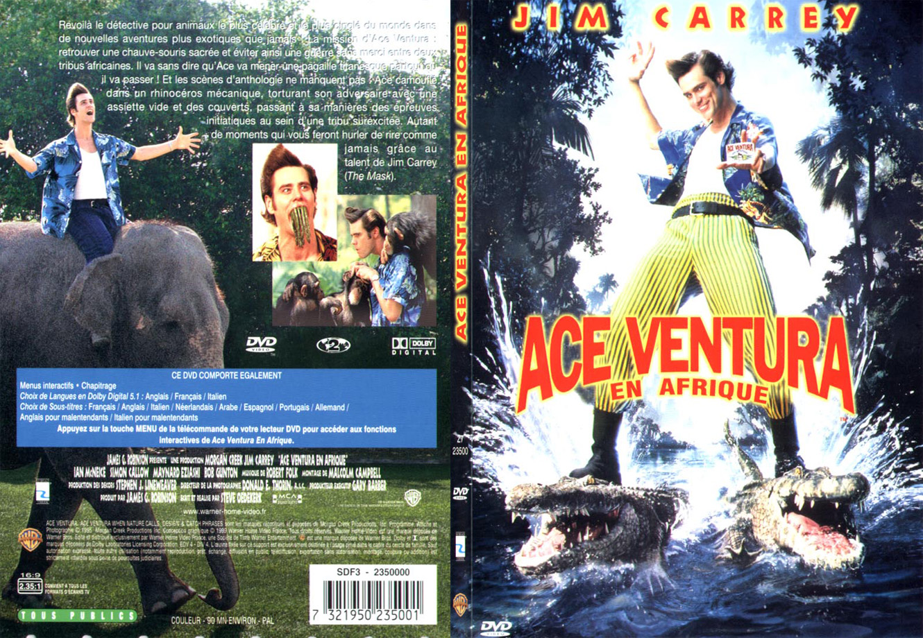 Jaquette DVD Ace Ventura en Afrique - SLIM