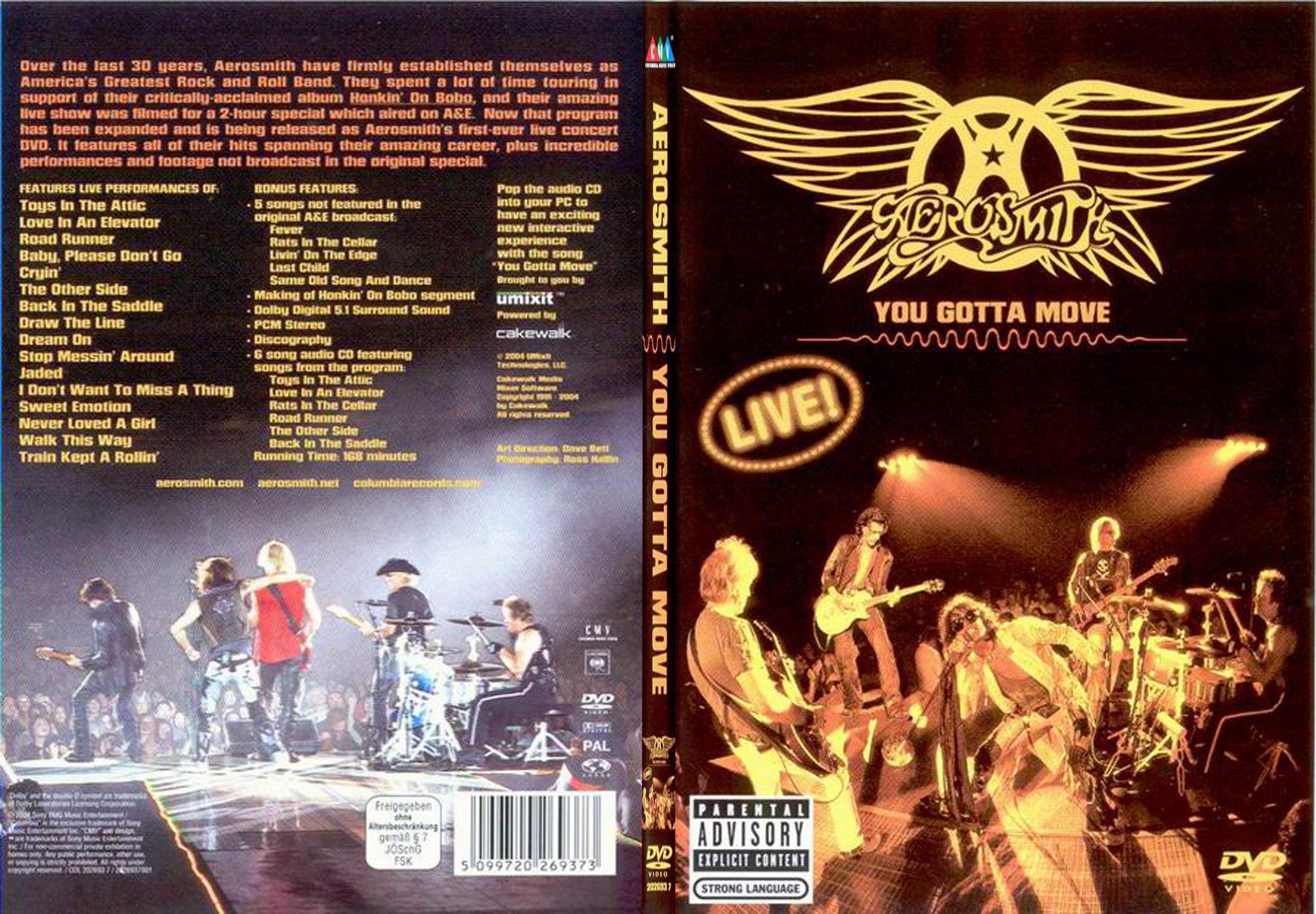 Jaquette DVD Aerosmith You gotta move - SLIM
