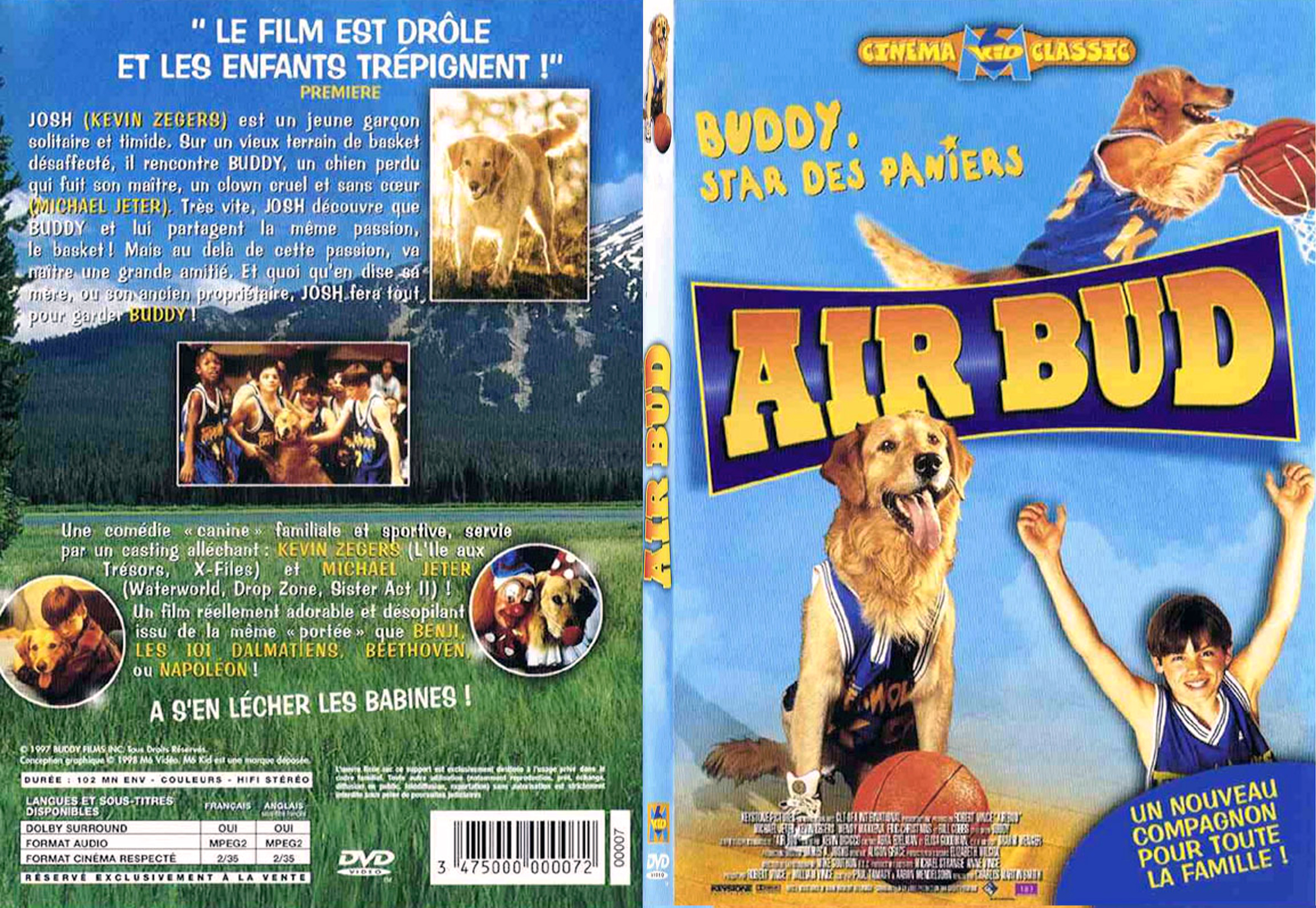 Jaquette DVD Air bud - SLIM
