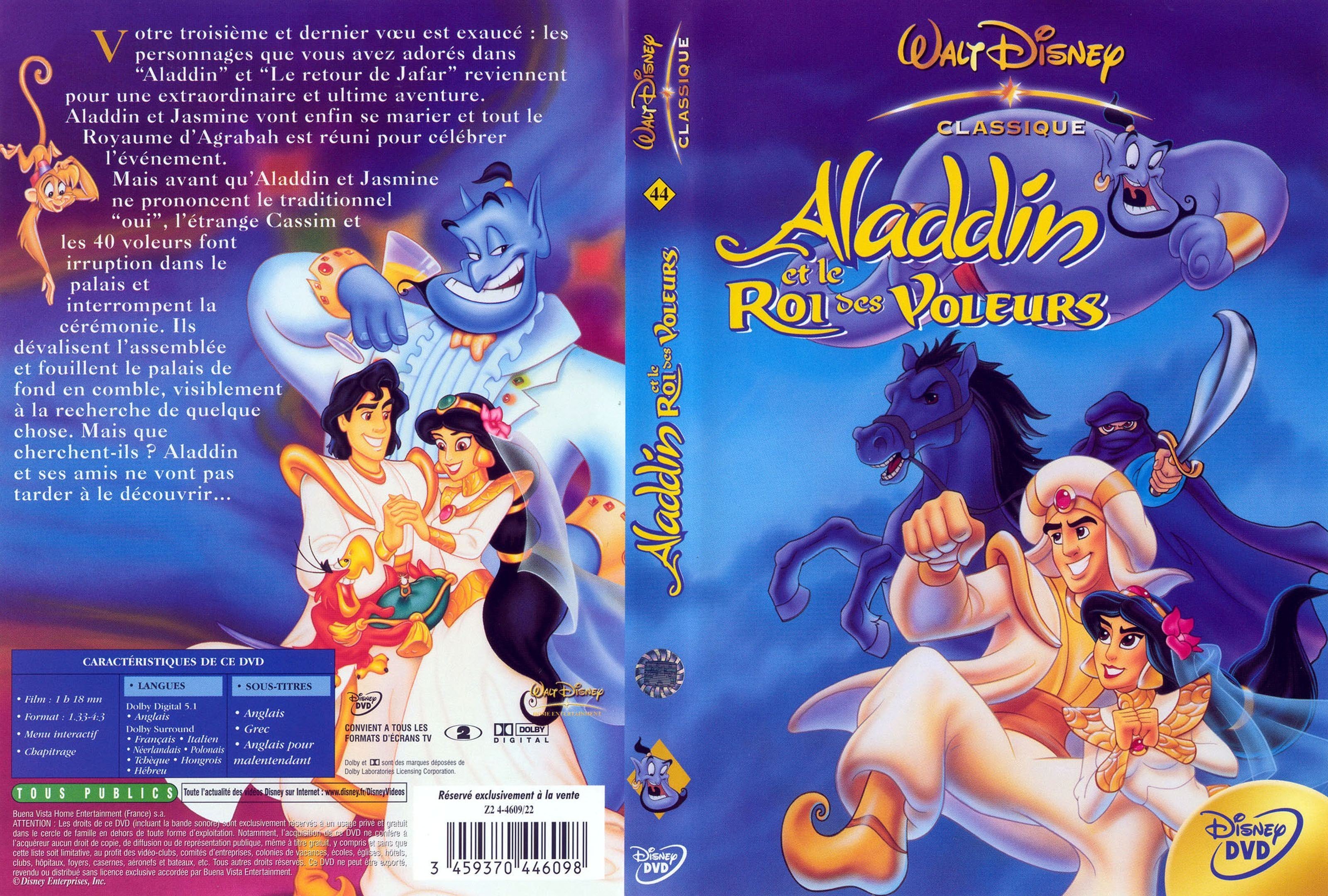 Jaquette DVD Aladdin et le roi des voleurs