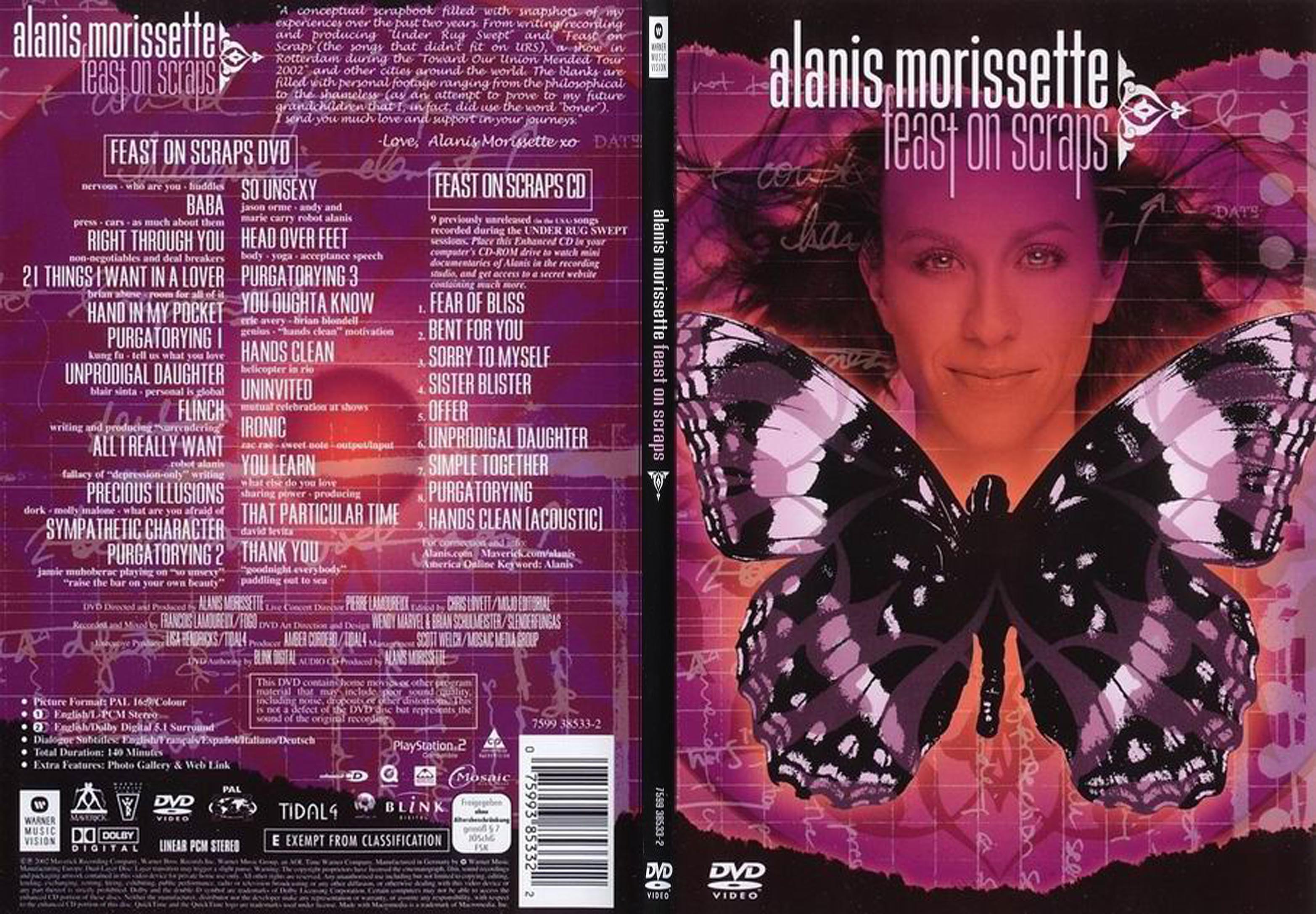 Jaquette DVD Alanis Morissette Feast On Scraps - SLIM