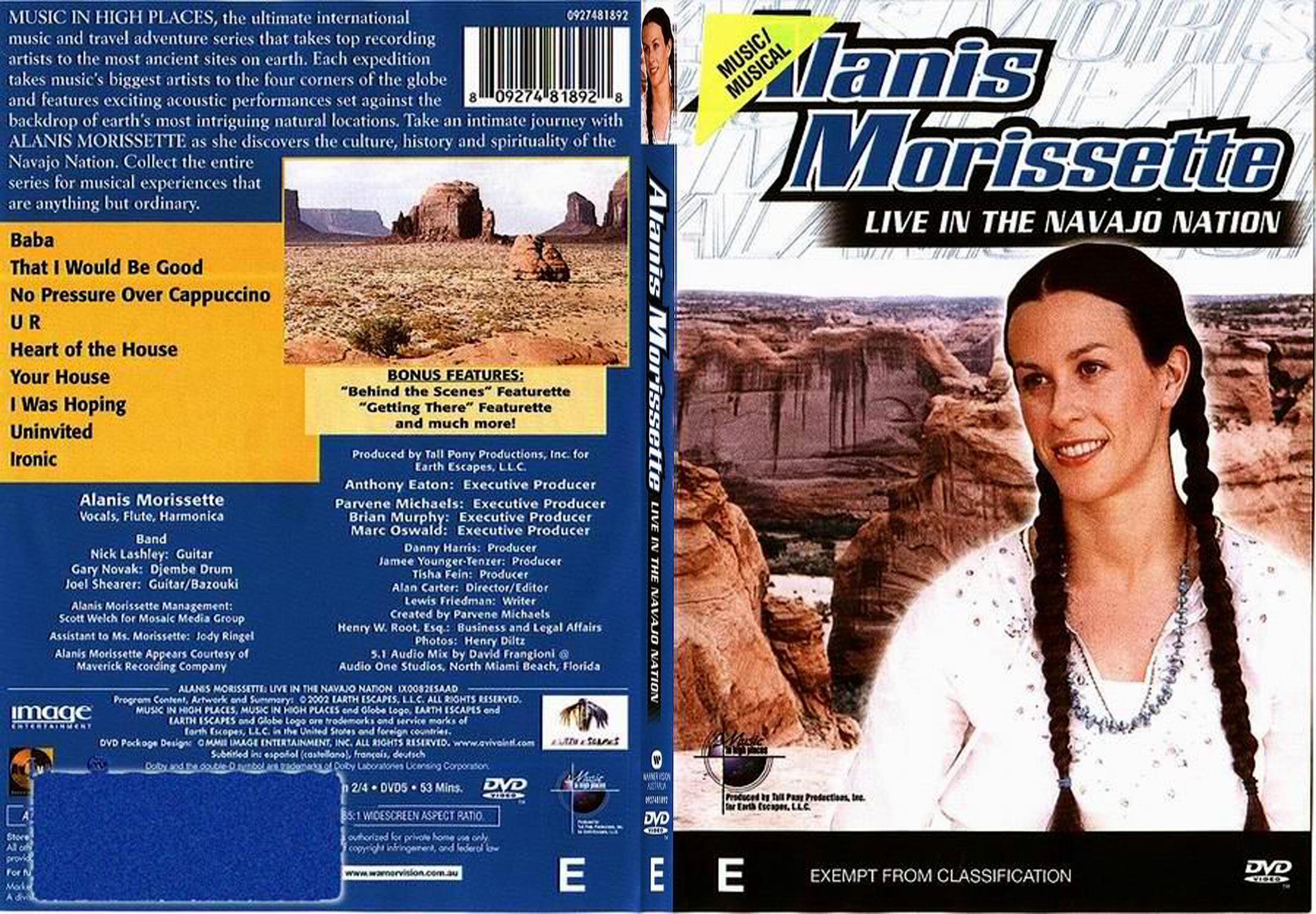 Jaquette DVD Alanis Morissette Live In The Navajo Nation - SLIM