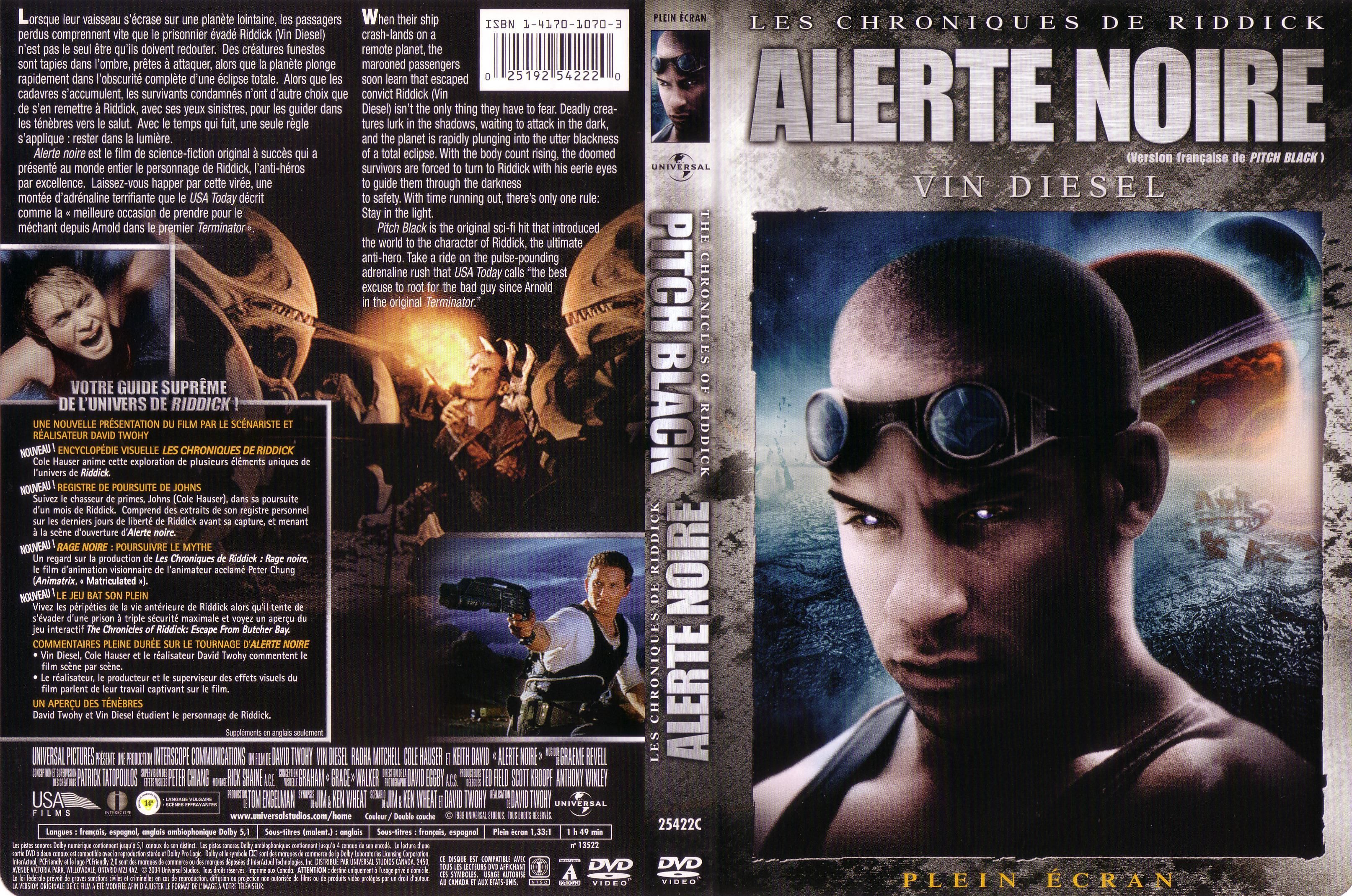 Jaquette DVD Alerte noire