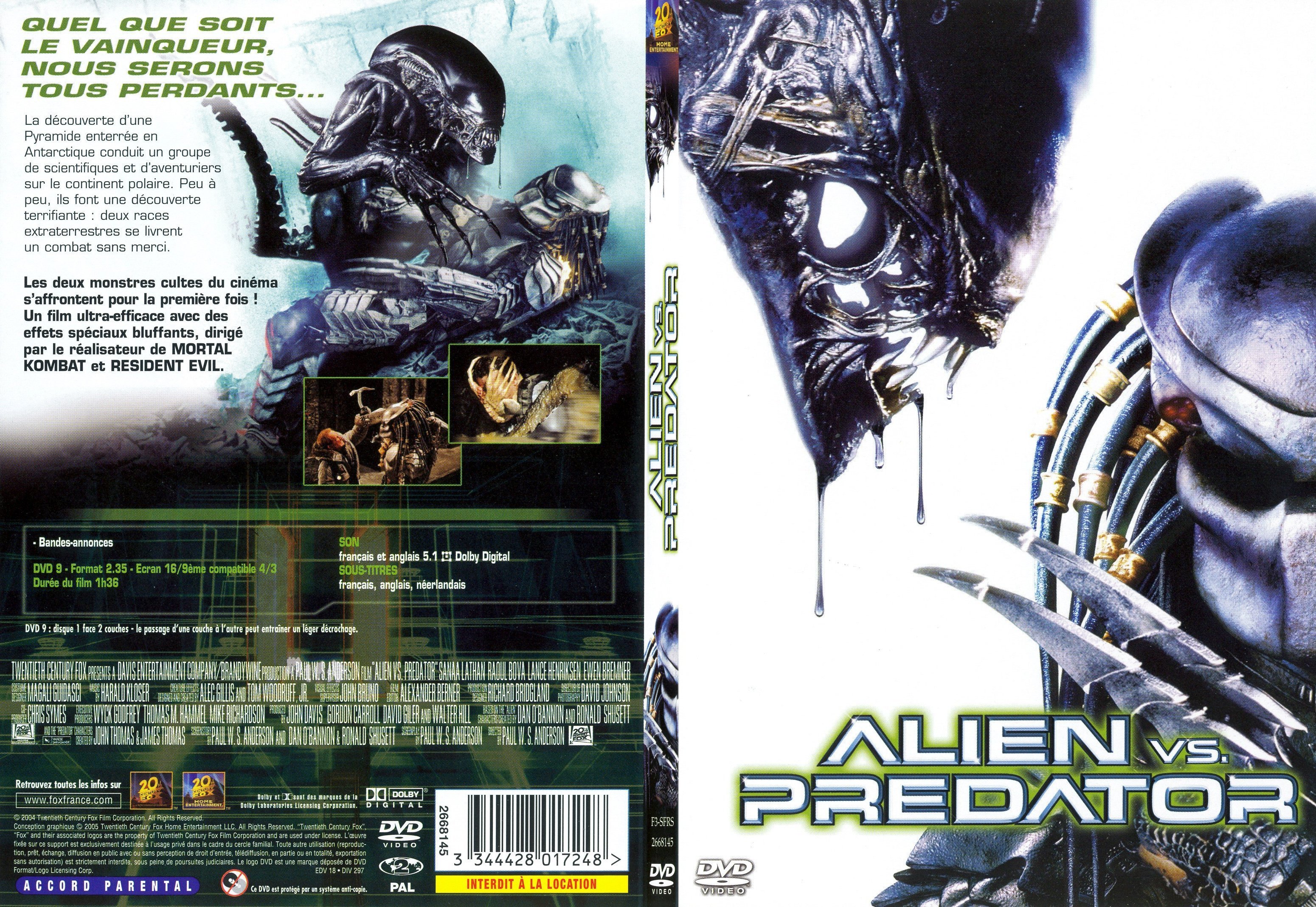 Jaquette DVD Alien vs Predator - SLIM
