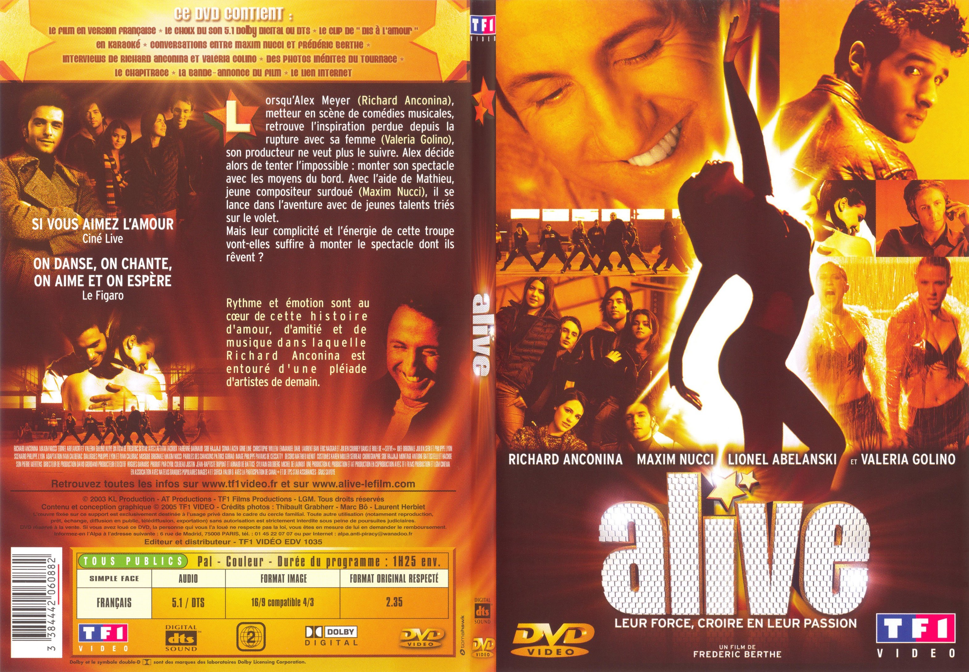 Jaquette DVD Alive - SLIM