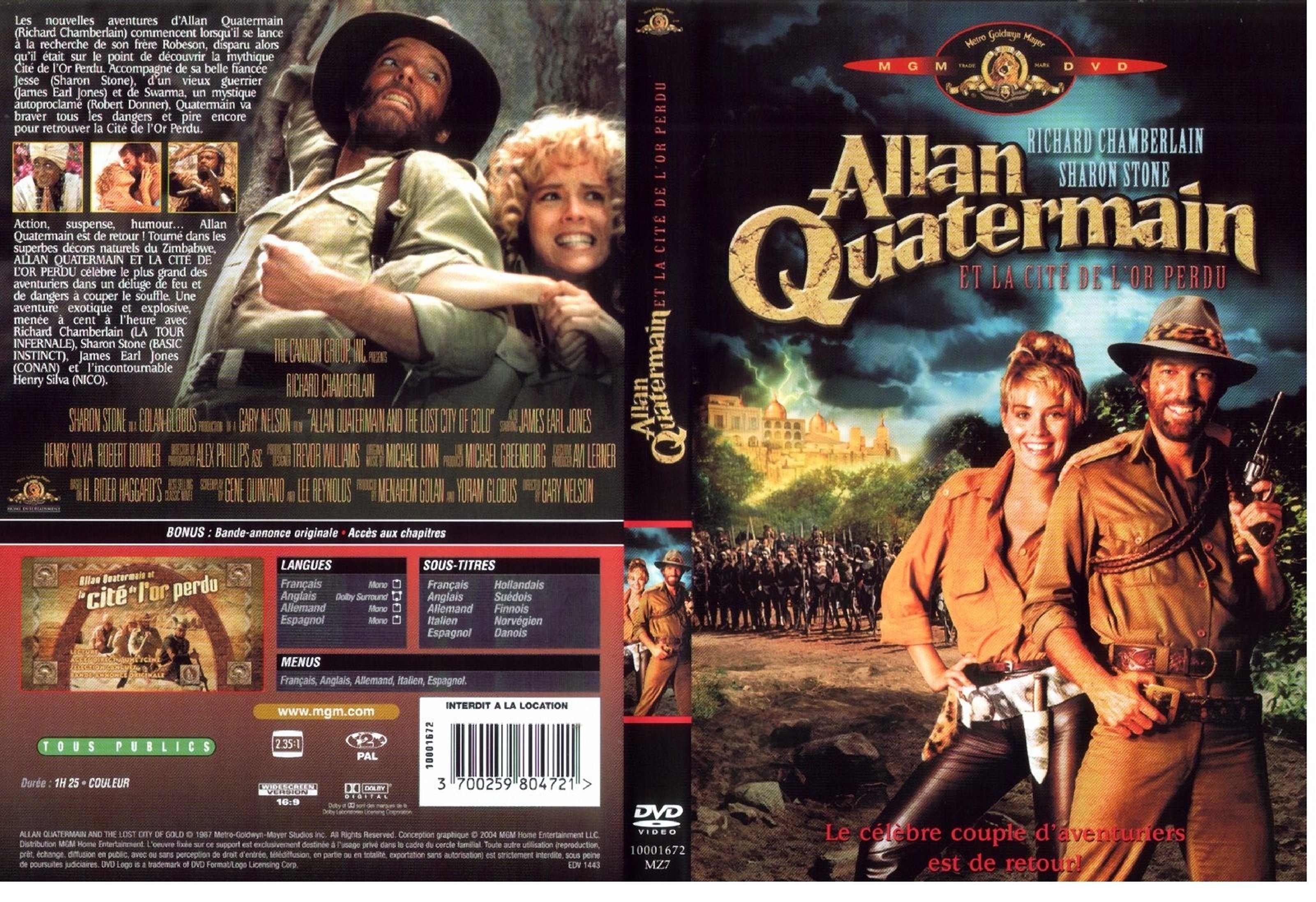 Jaquette DVD Allan Quatermain et la cite de l