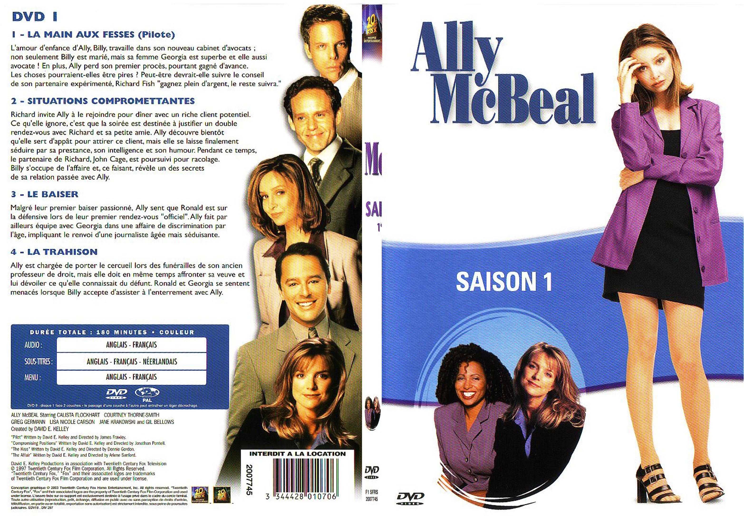 Jaquette DVD Ally McBeal saison 1 dvd 1 - SLIM