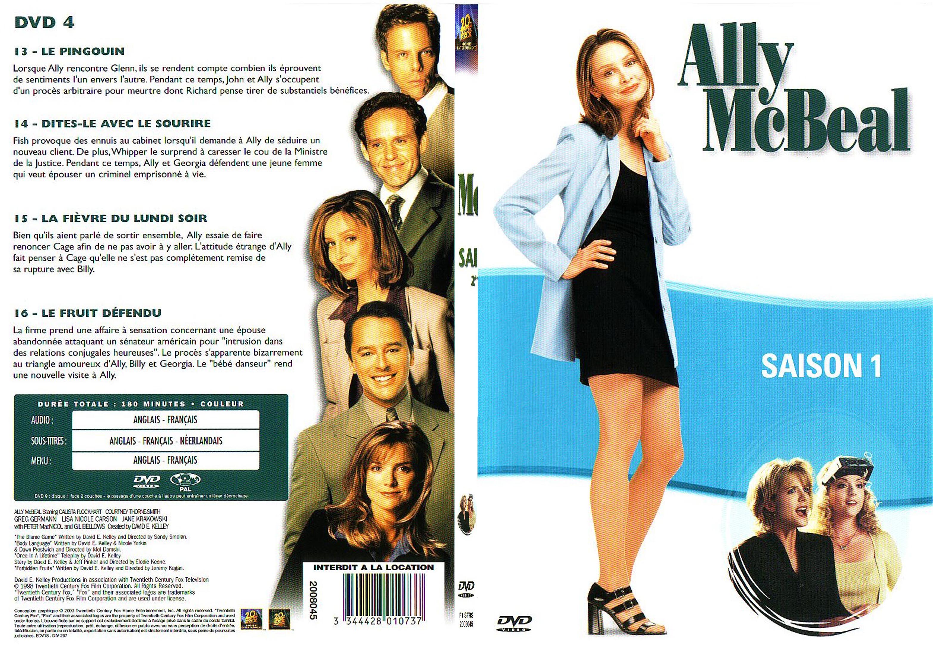Jaquette DVD Ally McBeal saison 1 dvd 4 - SLIM