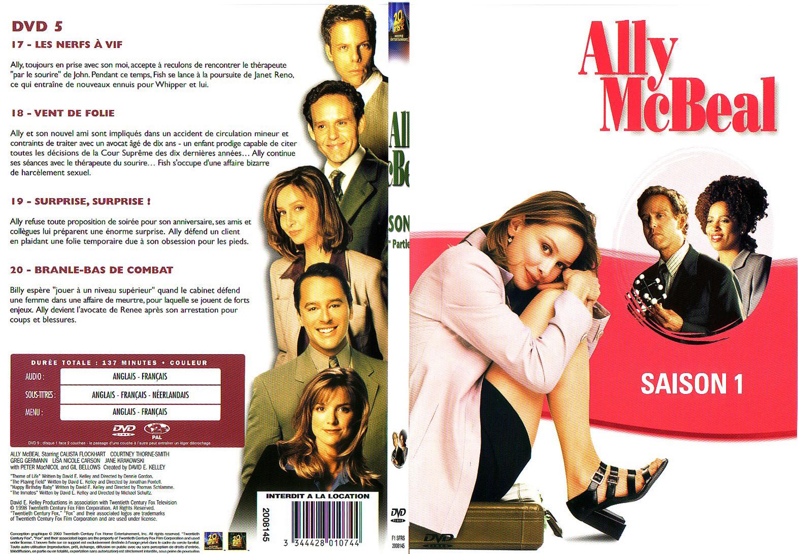 Jaquette DVD Ally McBeal saison 1 dvd 5 - SLIM
