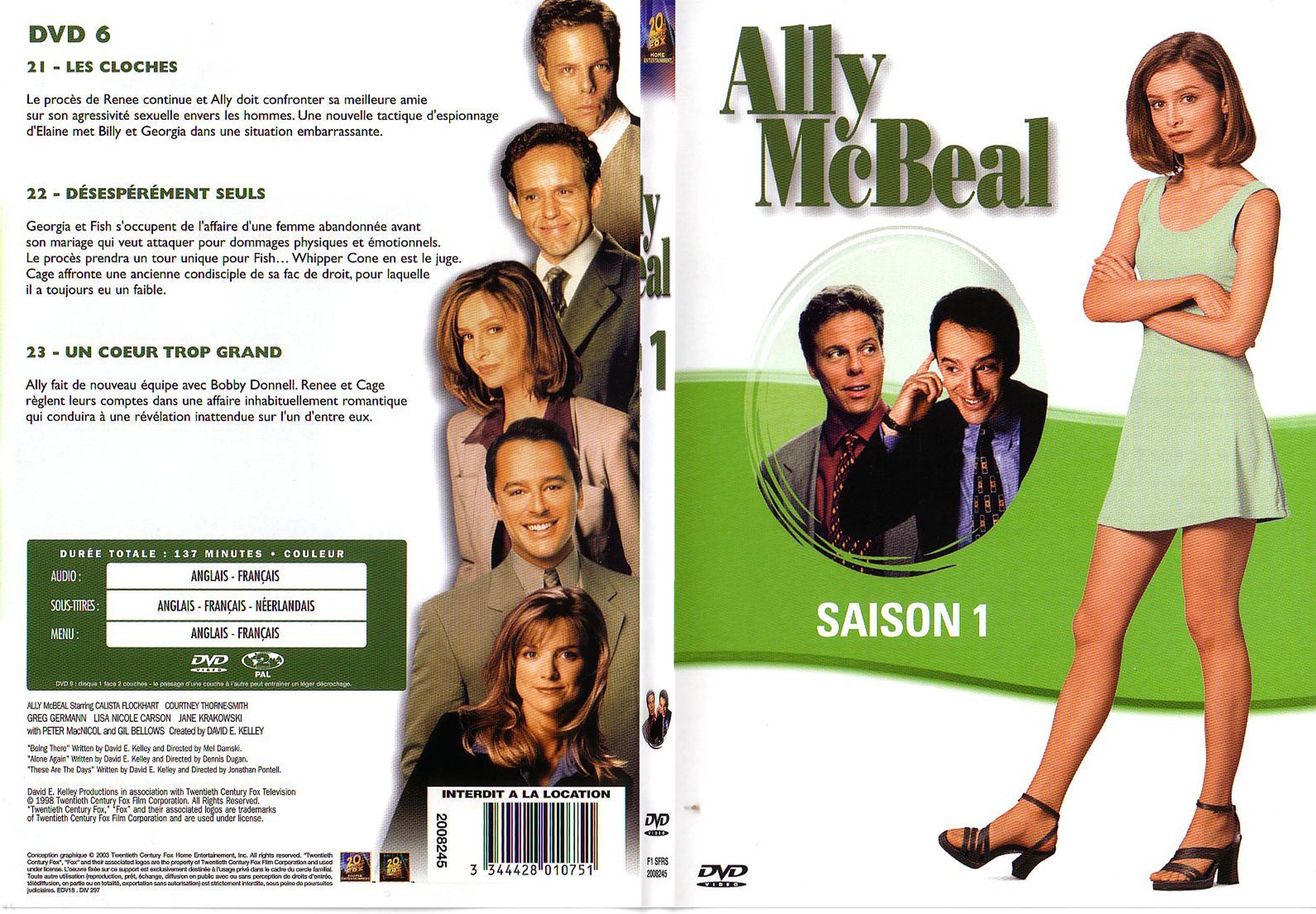 Jaquette DVD Ally McBeal saison 1 dvd 6 - SLIM