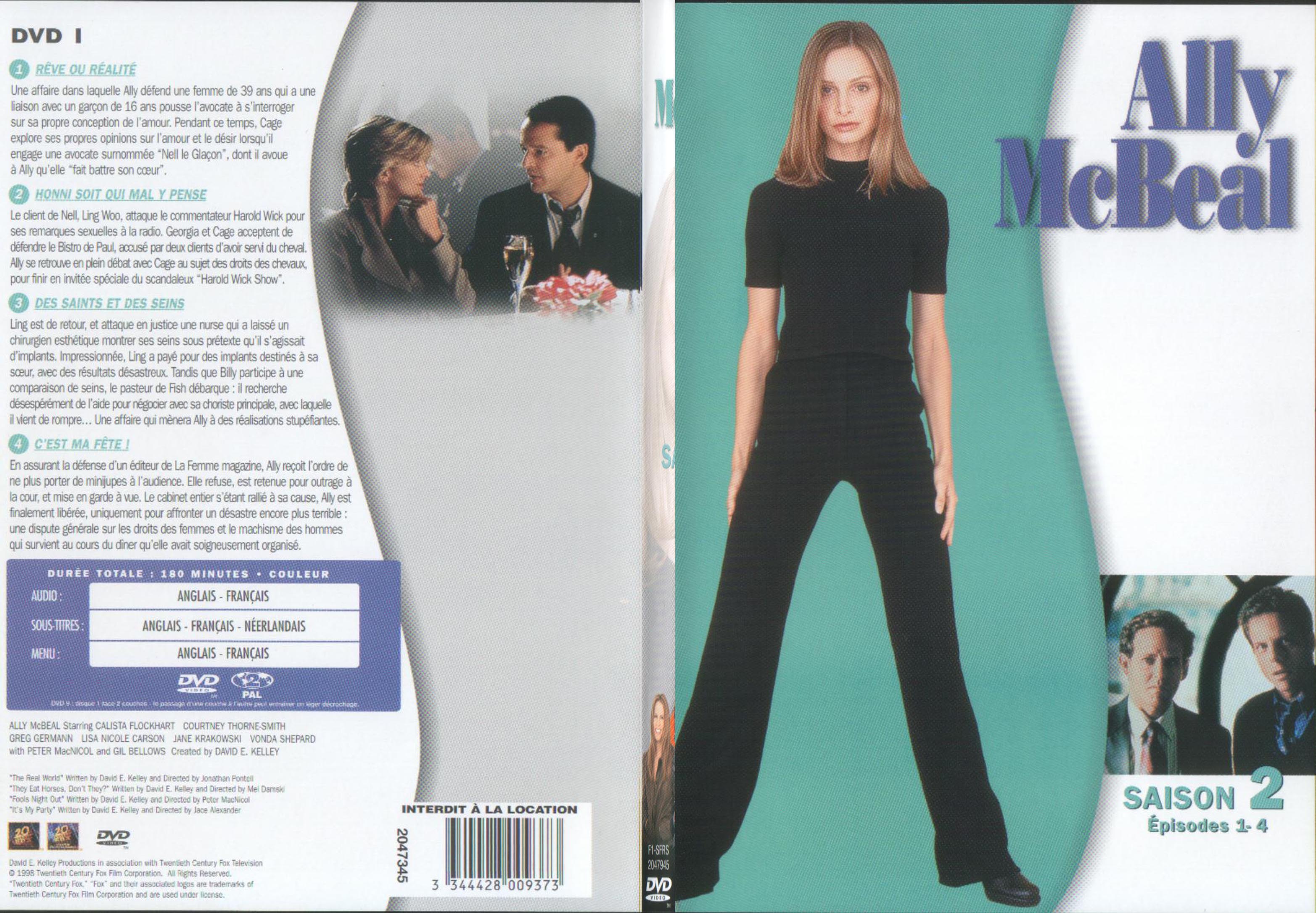 Jaquette DVD Ally McBeal saison 2 dvd 1 - SLIM