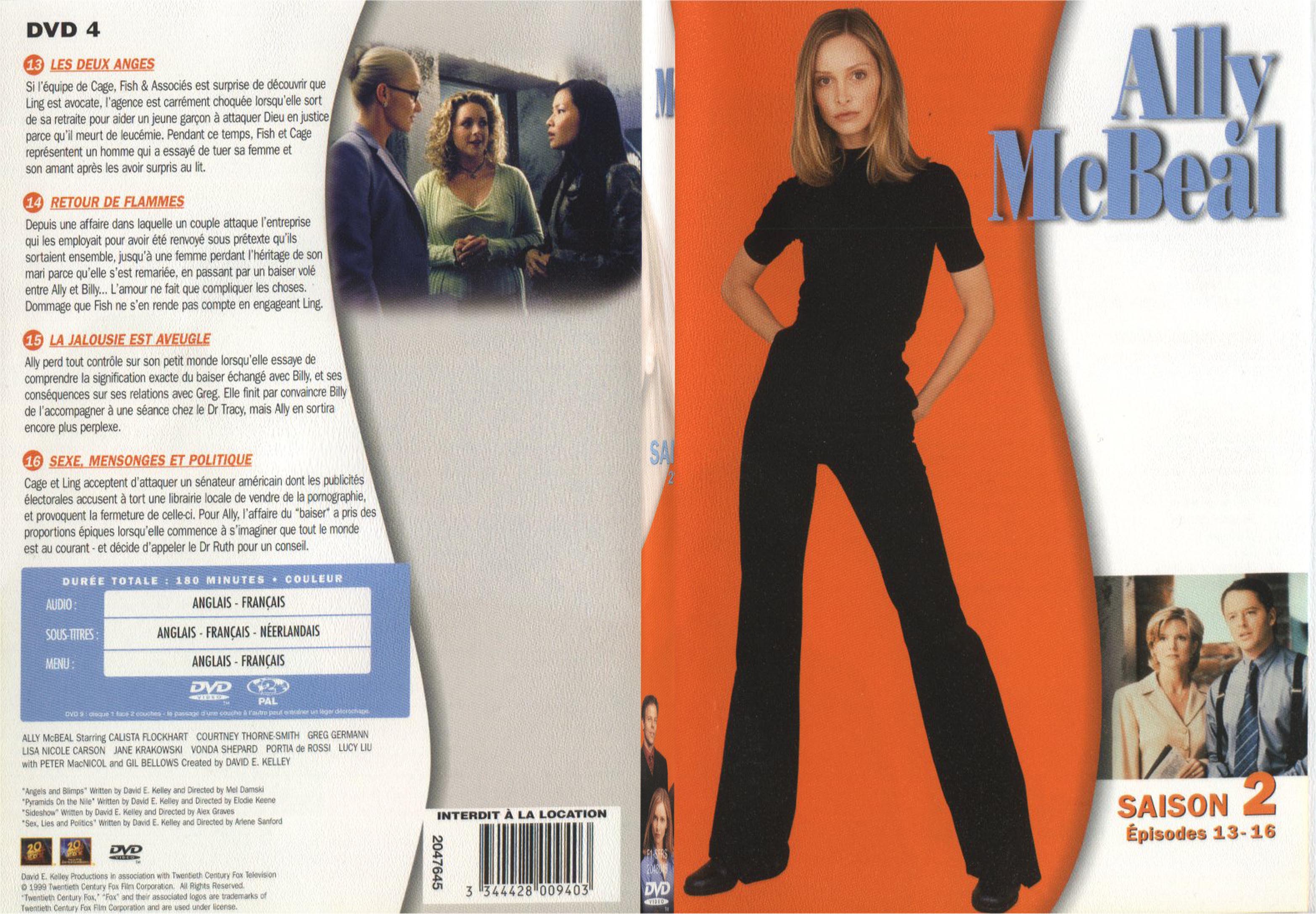 Jaquette DVD Ally McBeal saison 2 dvd 4 - SLIM