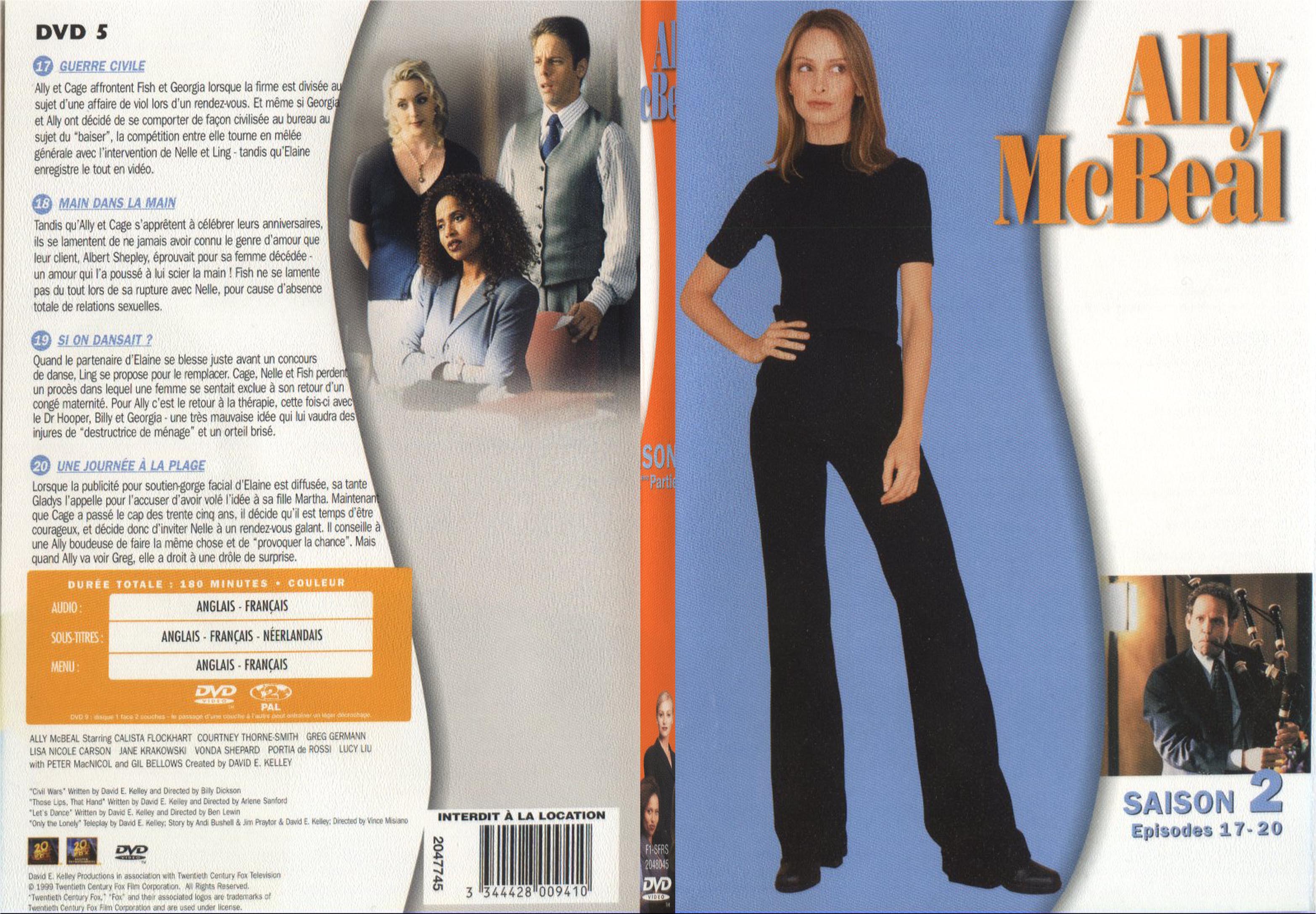 Jaquette DVD Ally McBeal saison 2 dvd 5 - SLIM