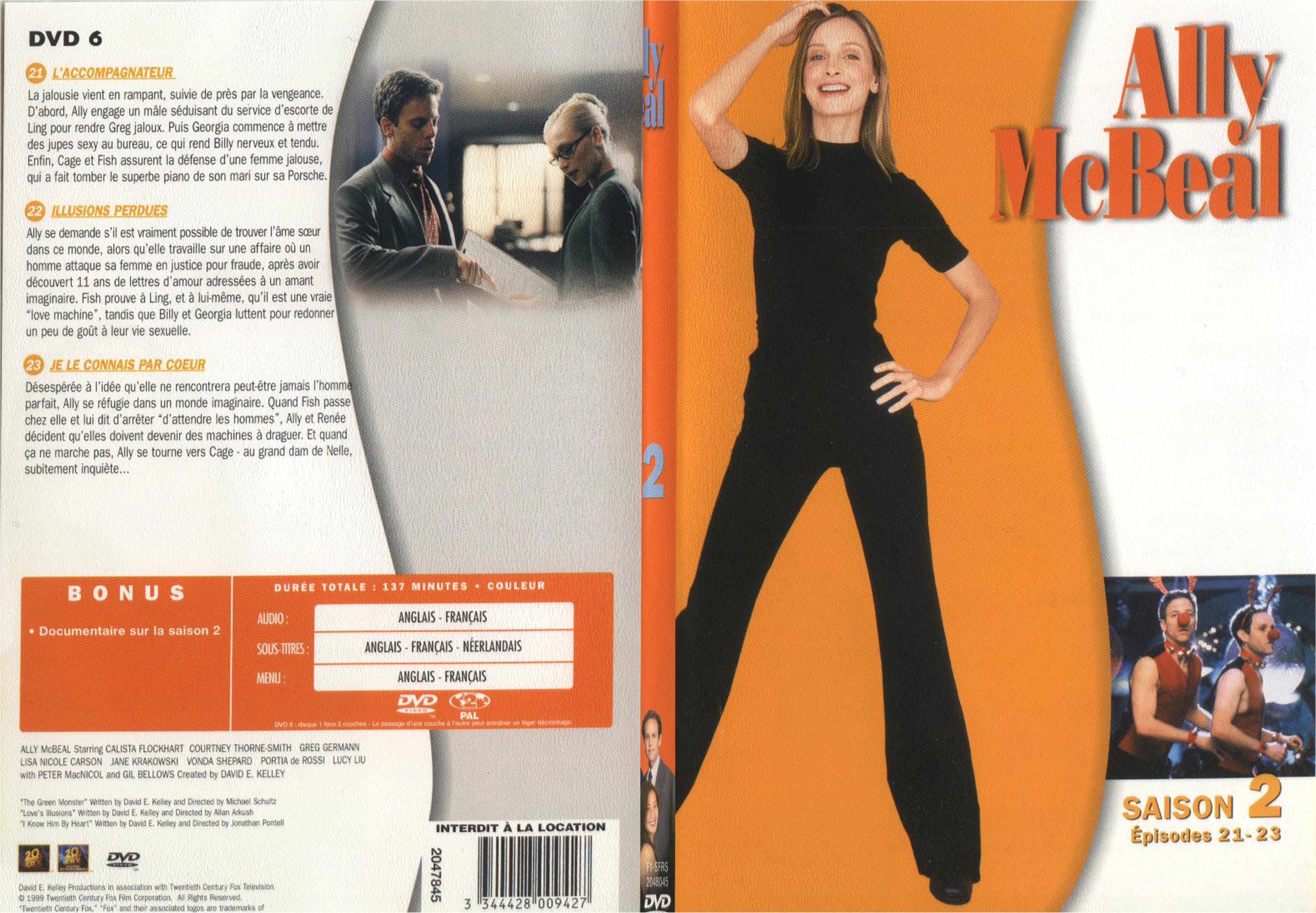 Jaquette DVD Ally McBeal saison 2 dvd 6 - SLIM