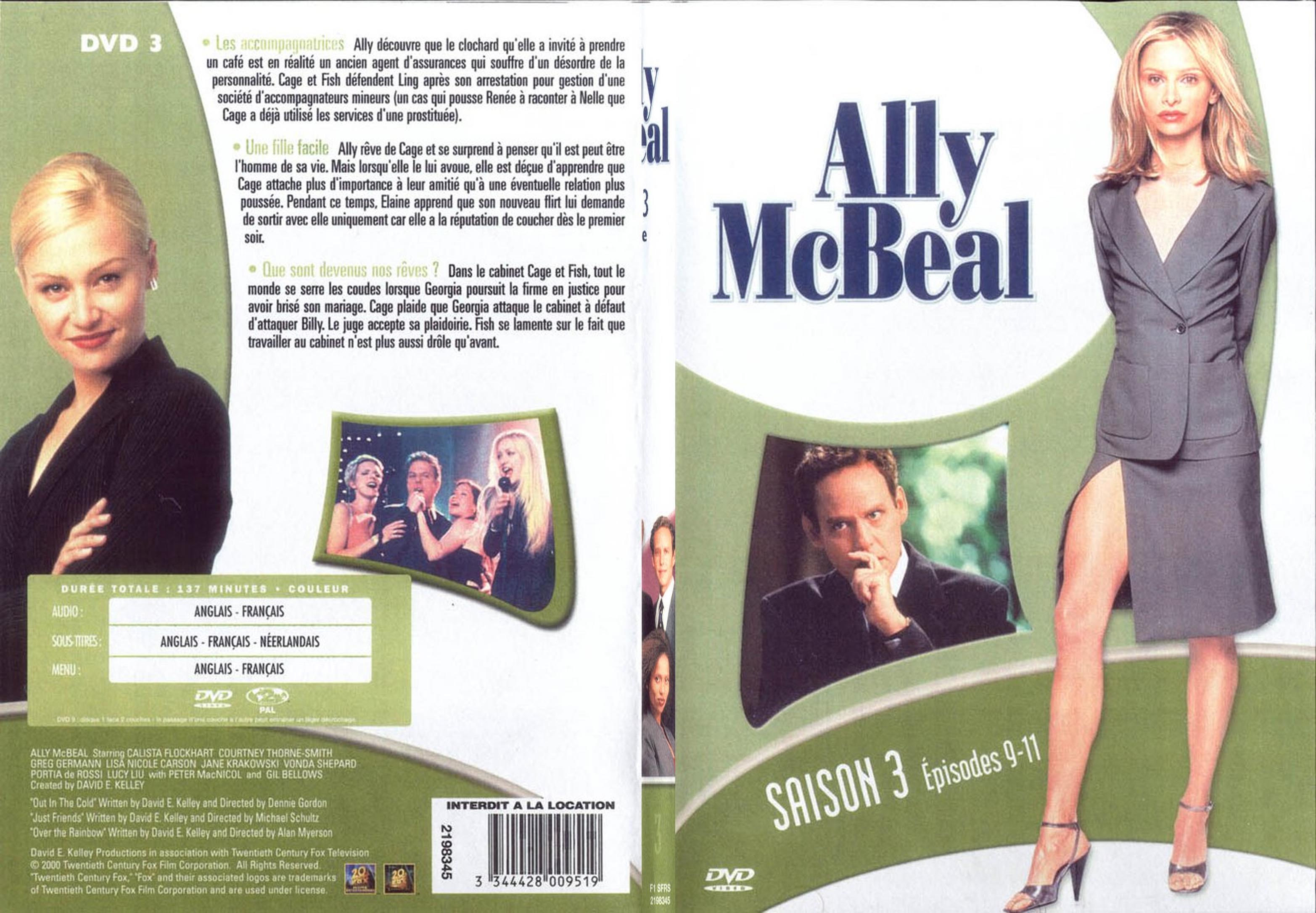 Jaquette DVD Ally McBeal saison 3 dvd 3 - SLIM