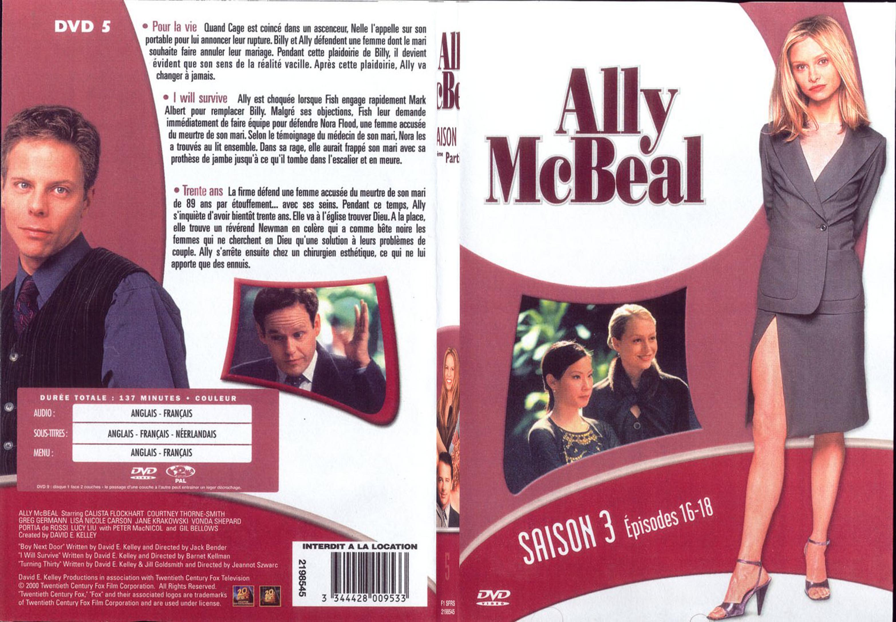 Jaquette DVD Ally McBeal saison 3 dvd 5 - SLIM