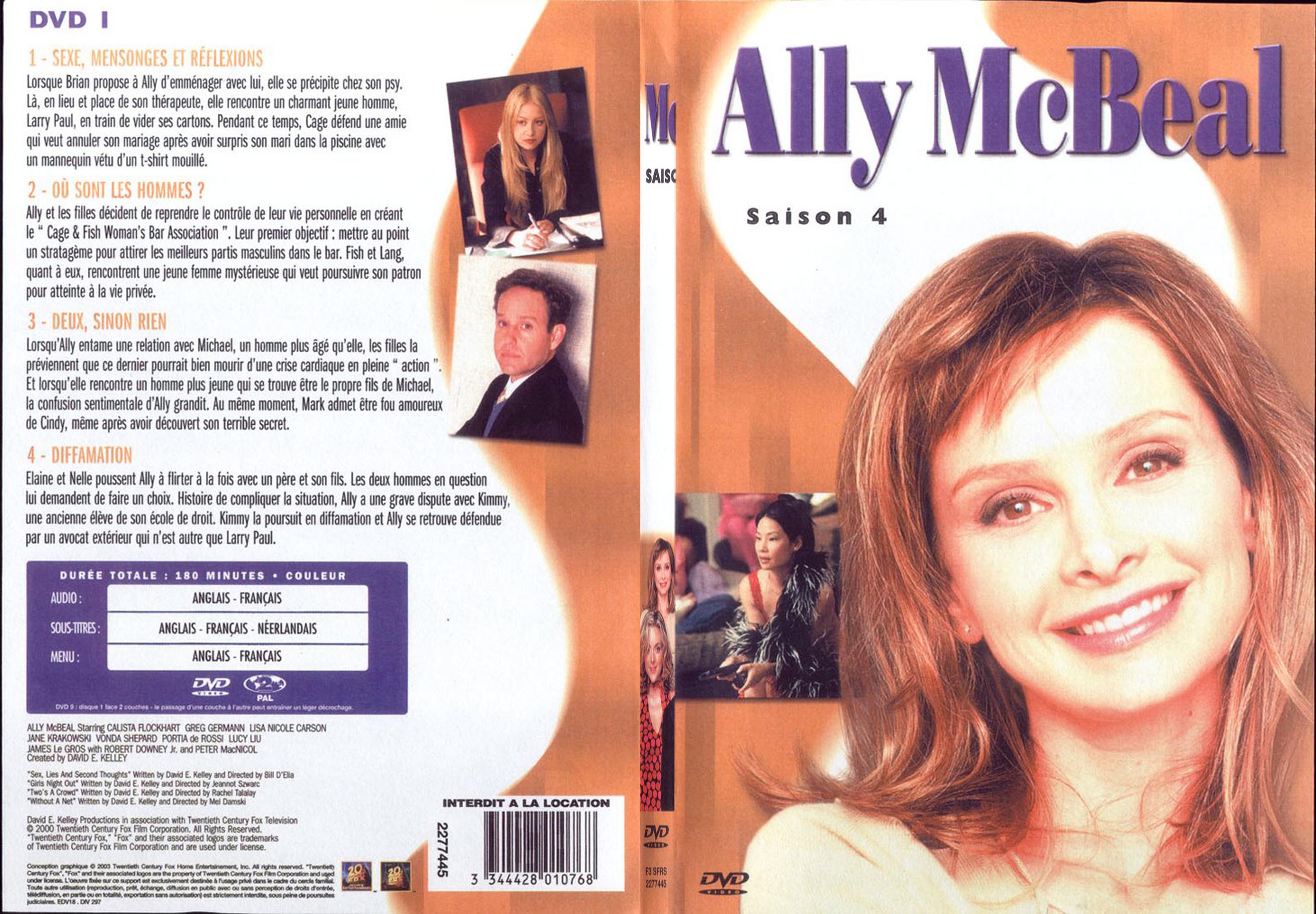 Jaquette DVD Ally McBeal saison 4 dvd 1 - SLIM