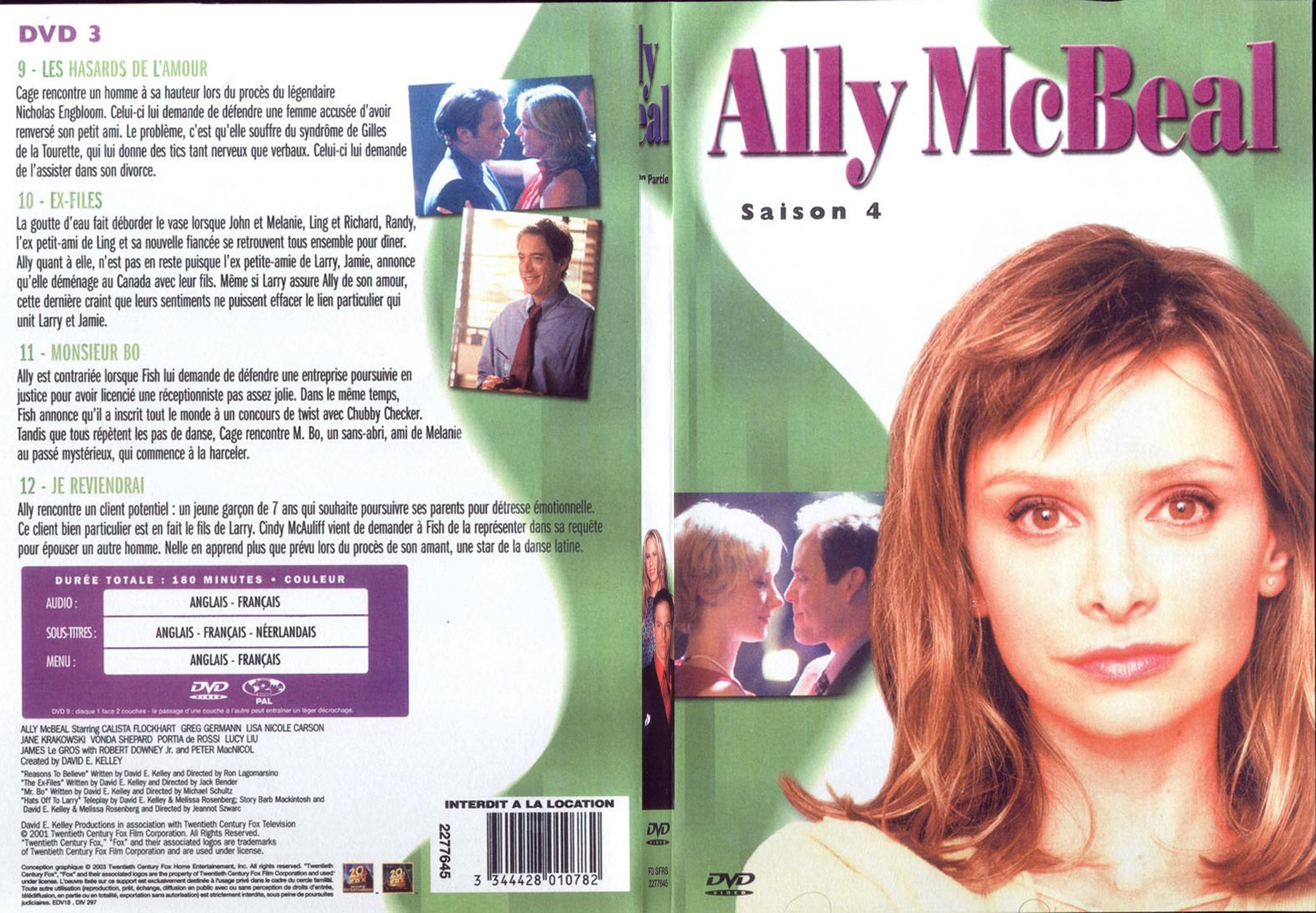 Jaquette DVD Ally McBeal saison 4 dvd 3 - SLIM