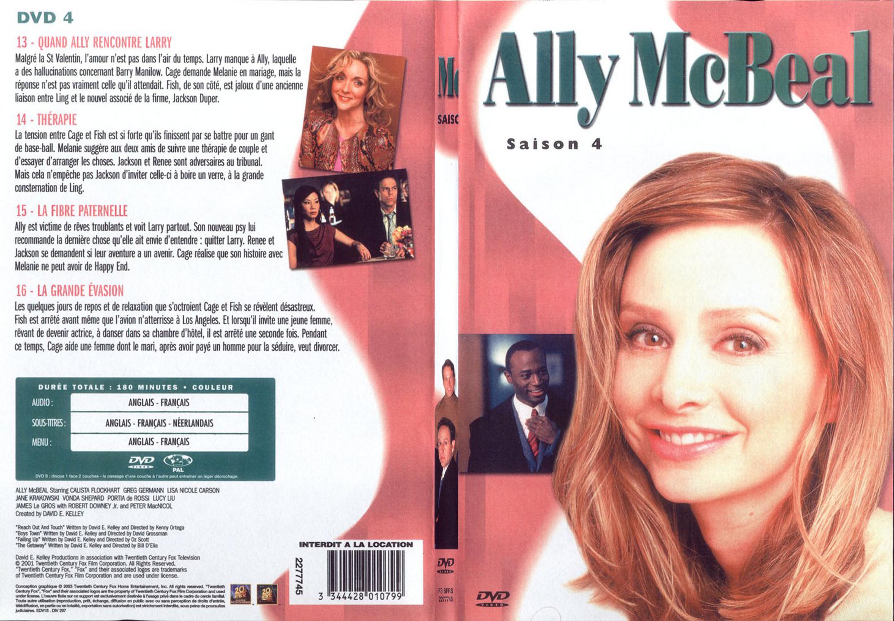 Jaquette DVD Ally McBeal saison 4 dvd 4 - SLIM