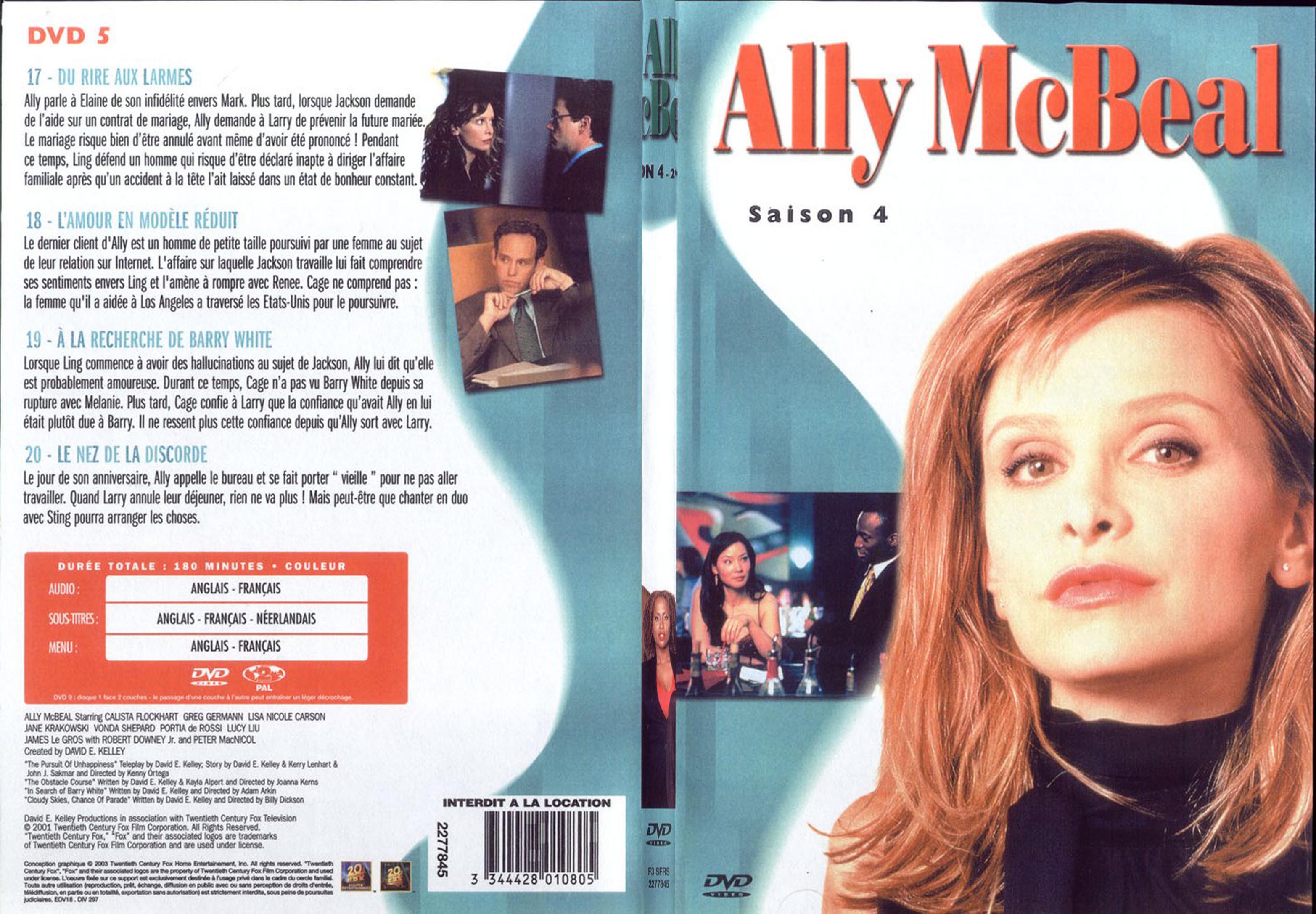 Jaquette DVD Ally McBeal saison 4 dvd 5 - SLIM