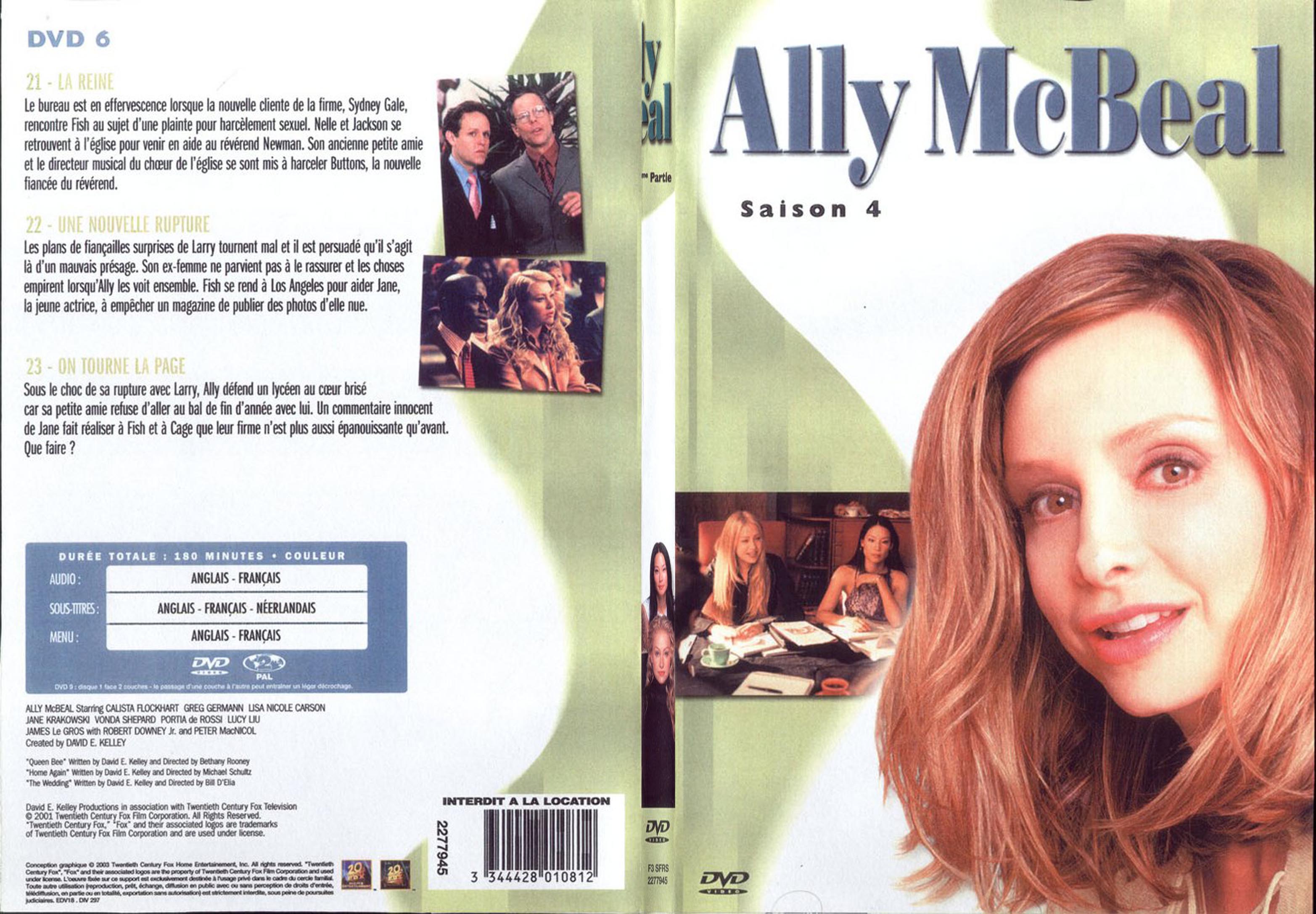 Jaquette DVD Ally McBeal saison 4 dvd 6 - SLIM