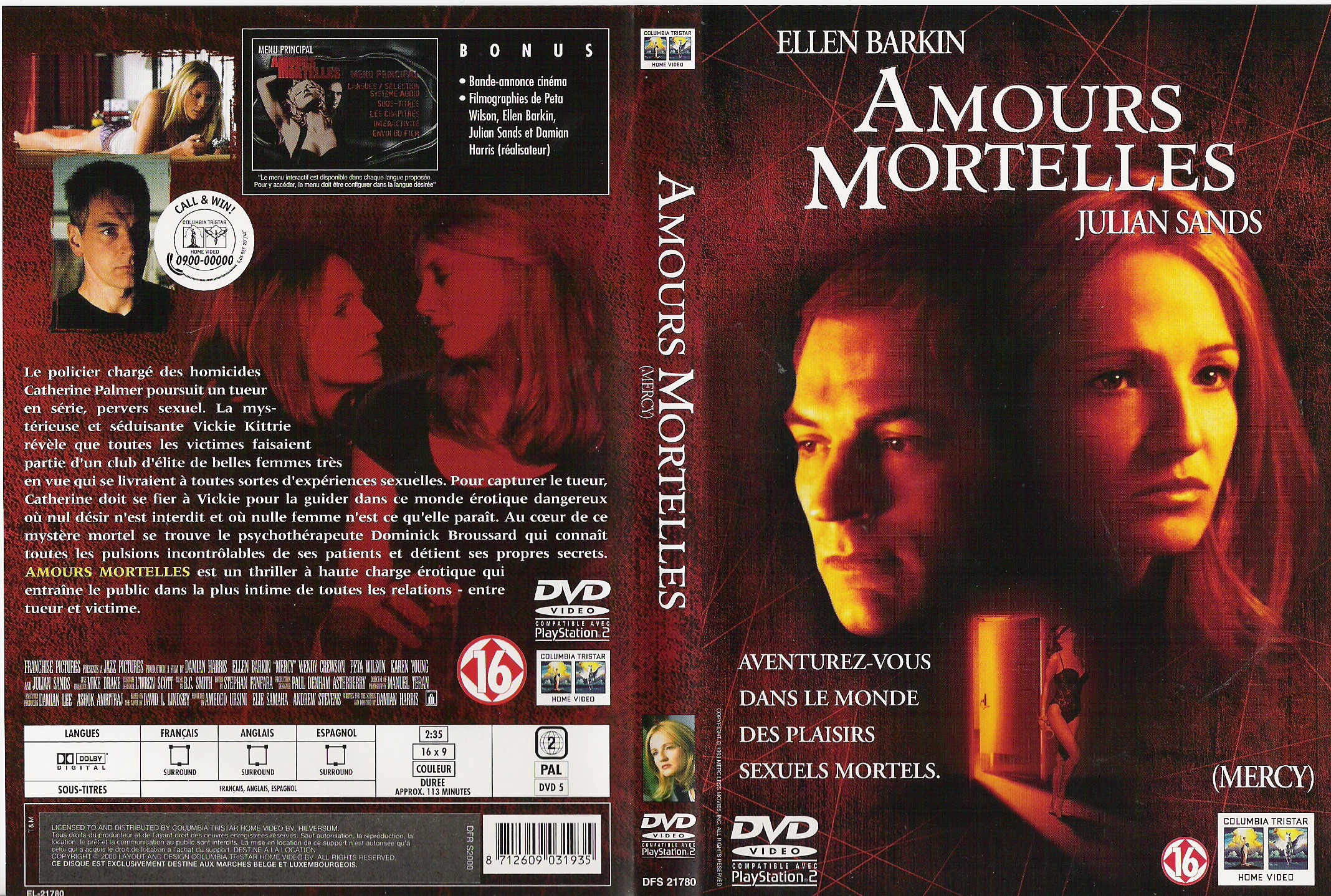 Jaquette DVD Amours mortelles