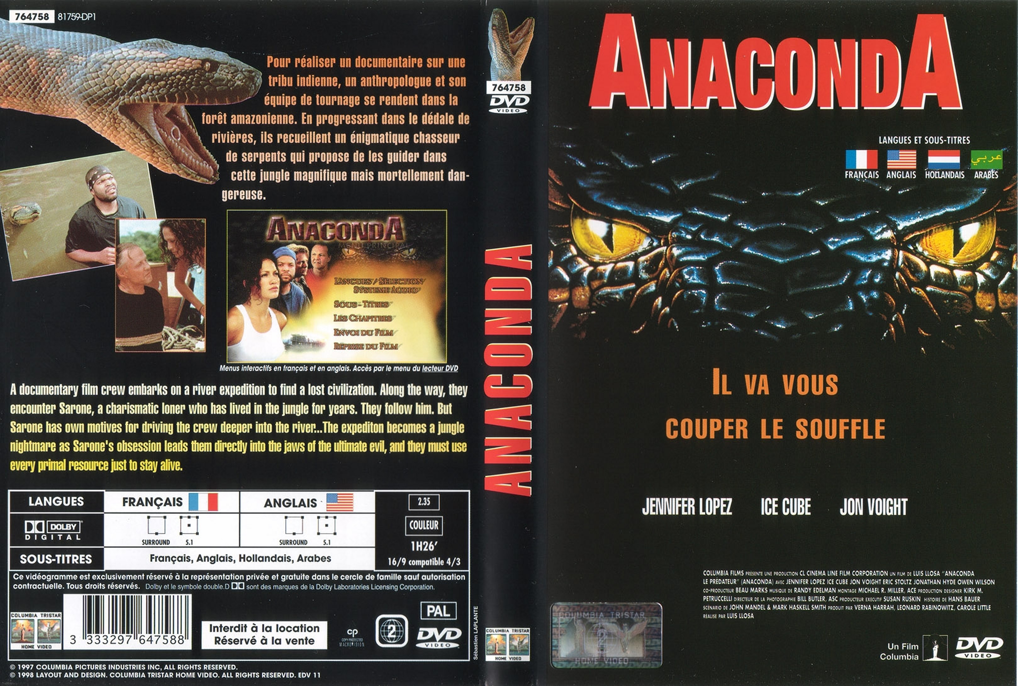 Jaquette DVD Anaconda