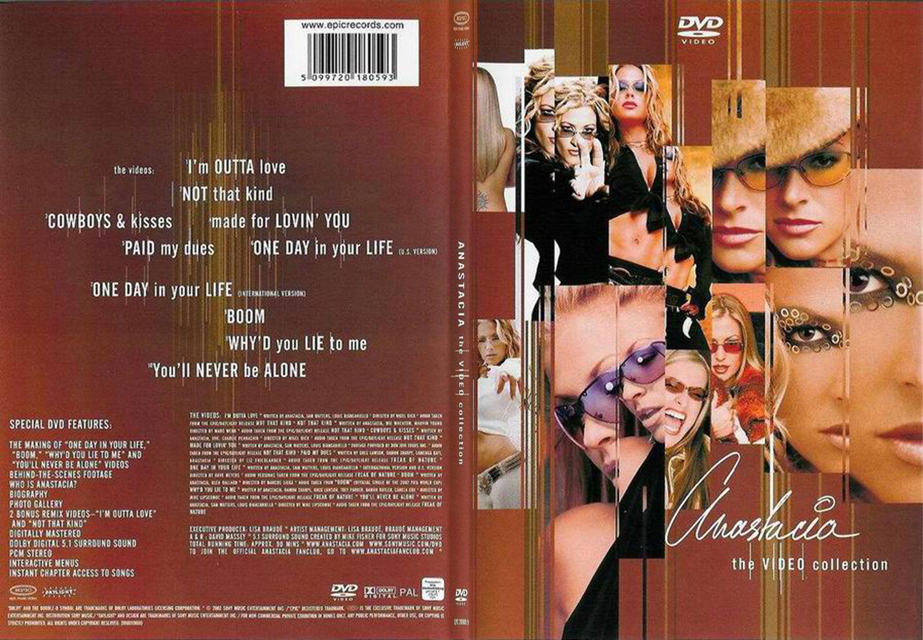 Jaquette DVD Anastacia The Video Collection - SLIM