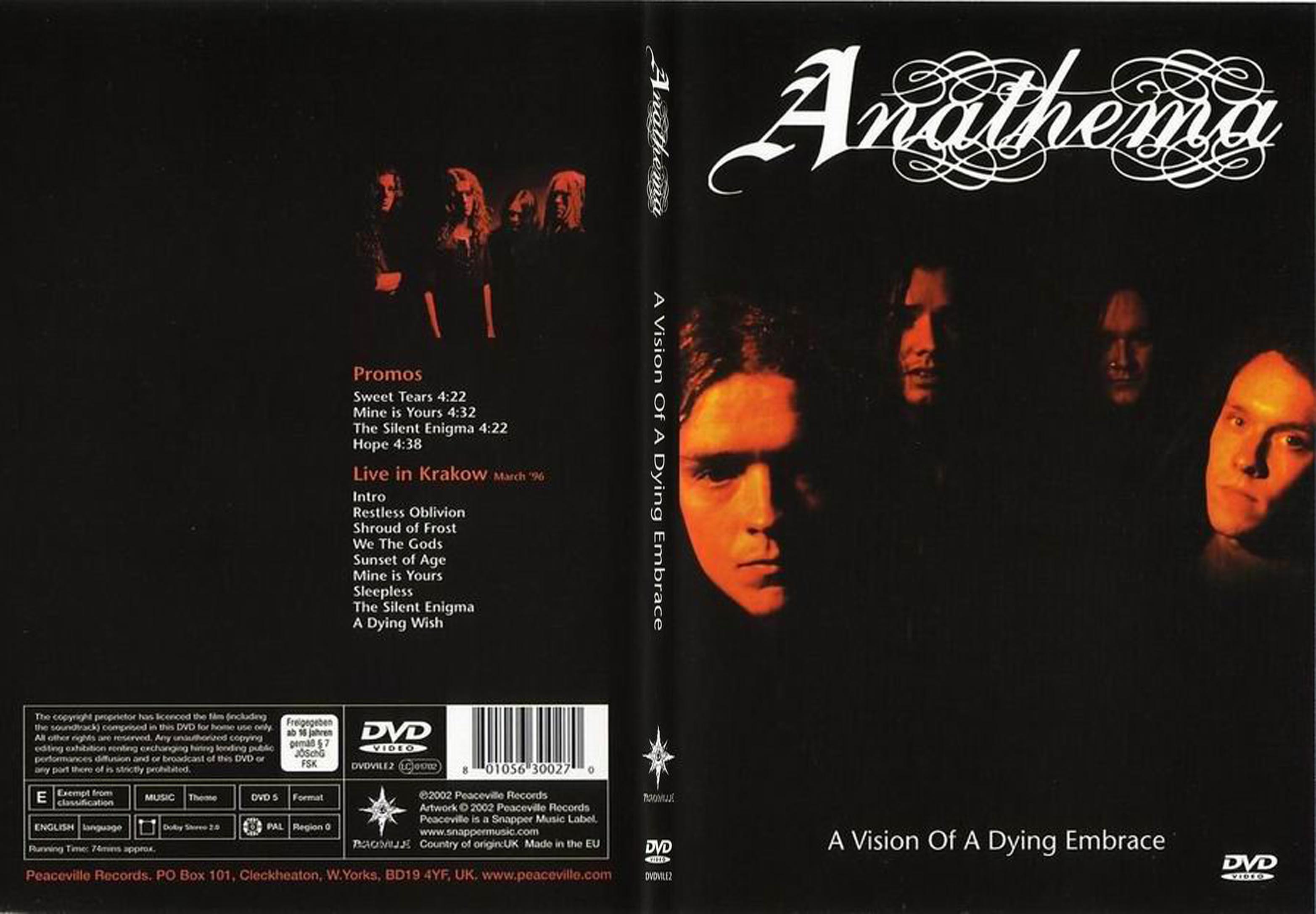 Jaquette DVD Anathema - SLIM