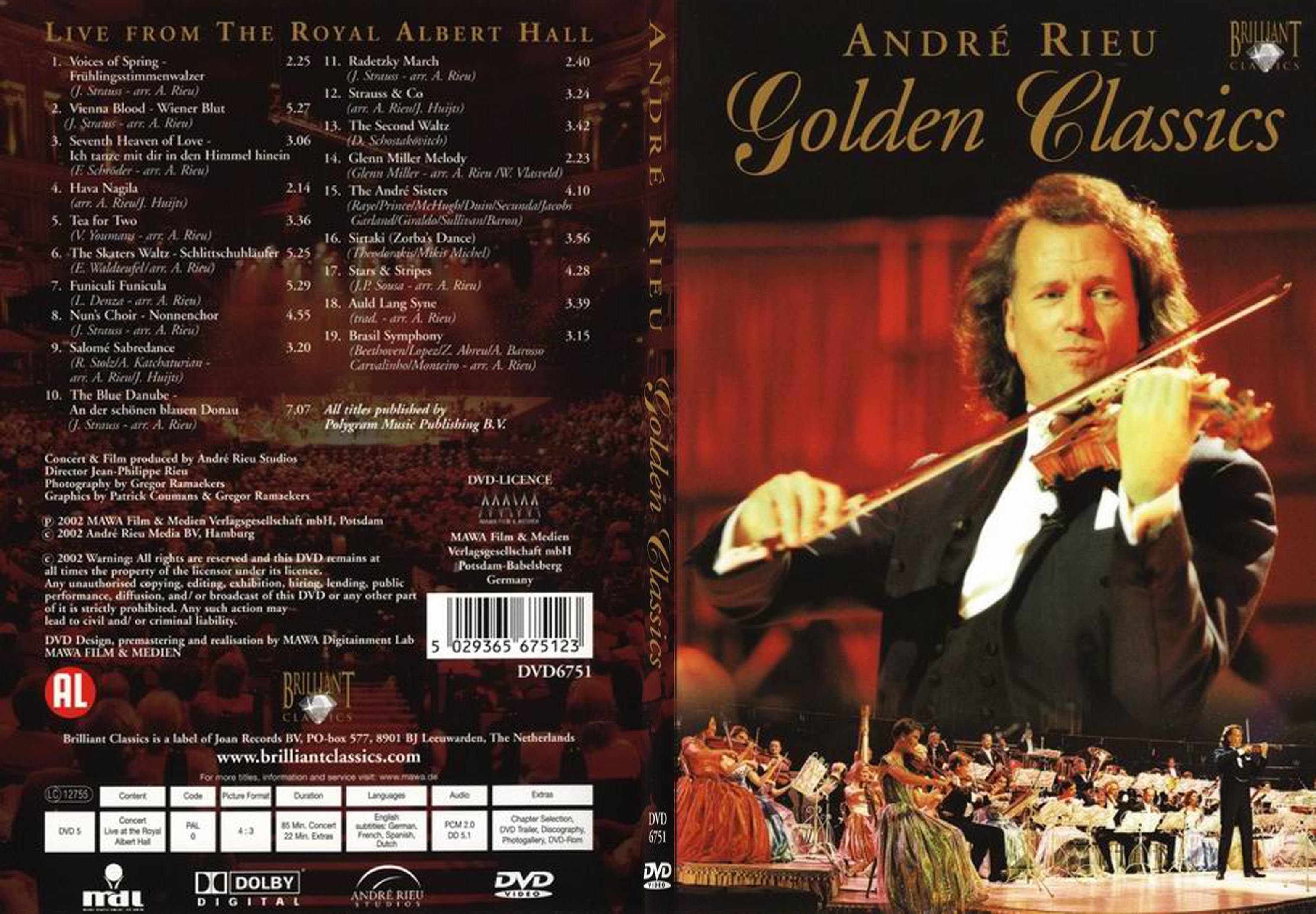 Jaquette DVD Andr Rieu Golden classics - SLIM