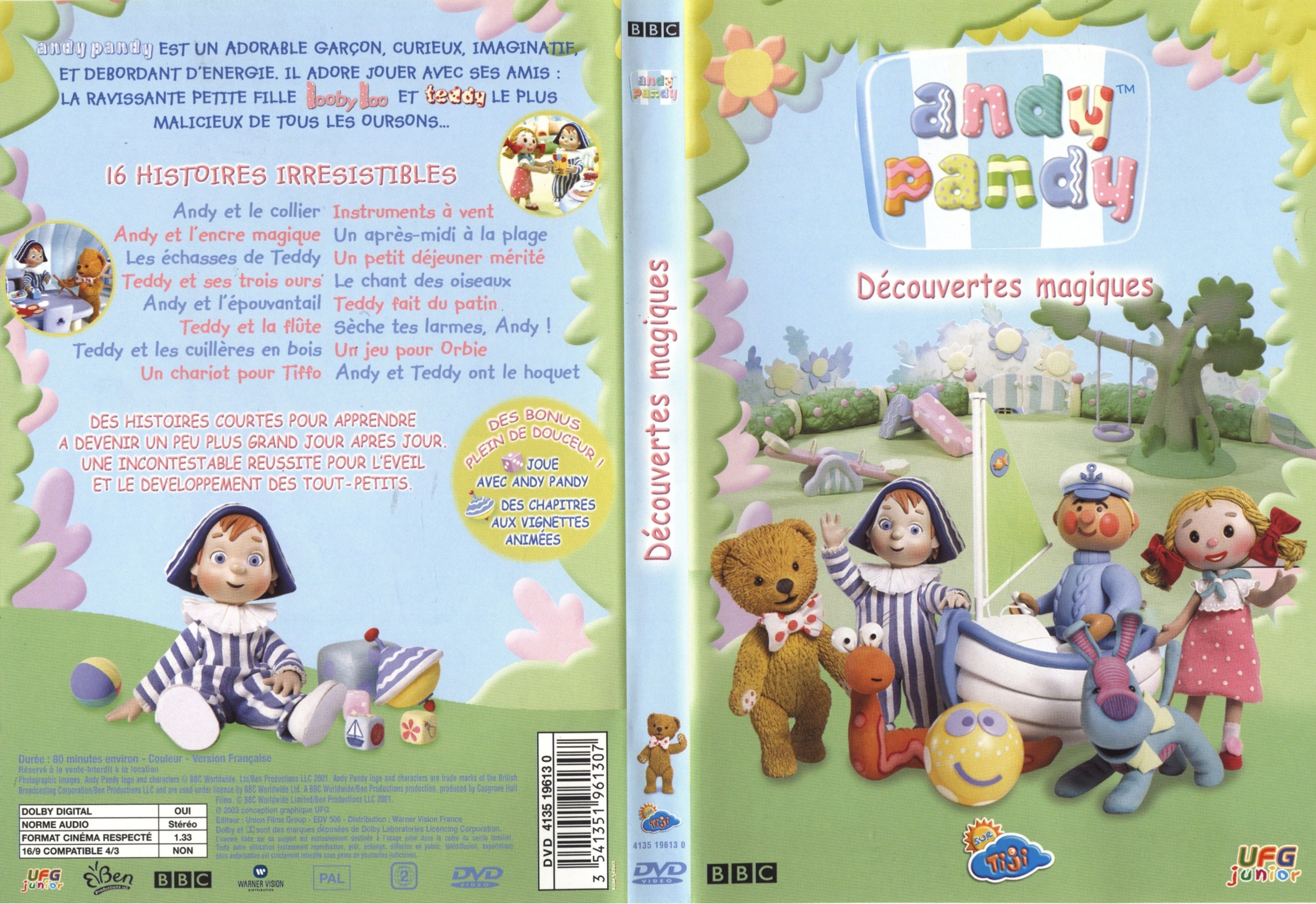 Jaquette DVD Andy Pandy dcouvertes magiques