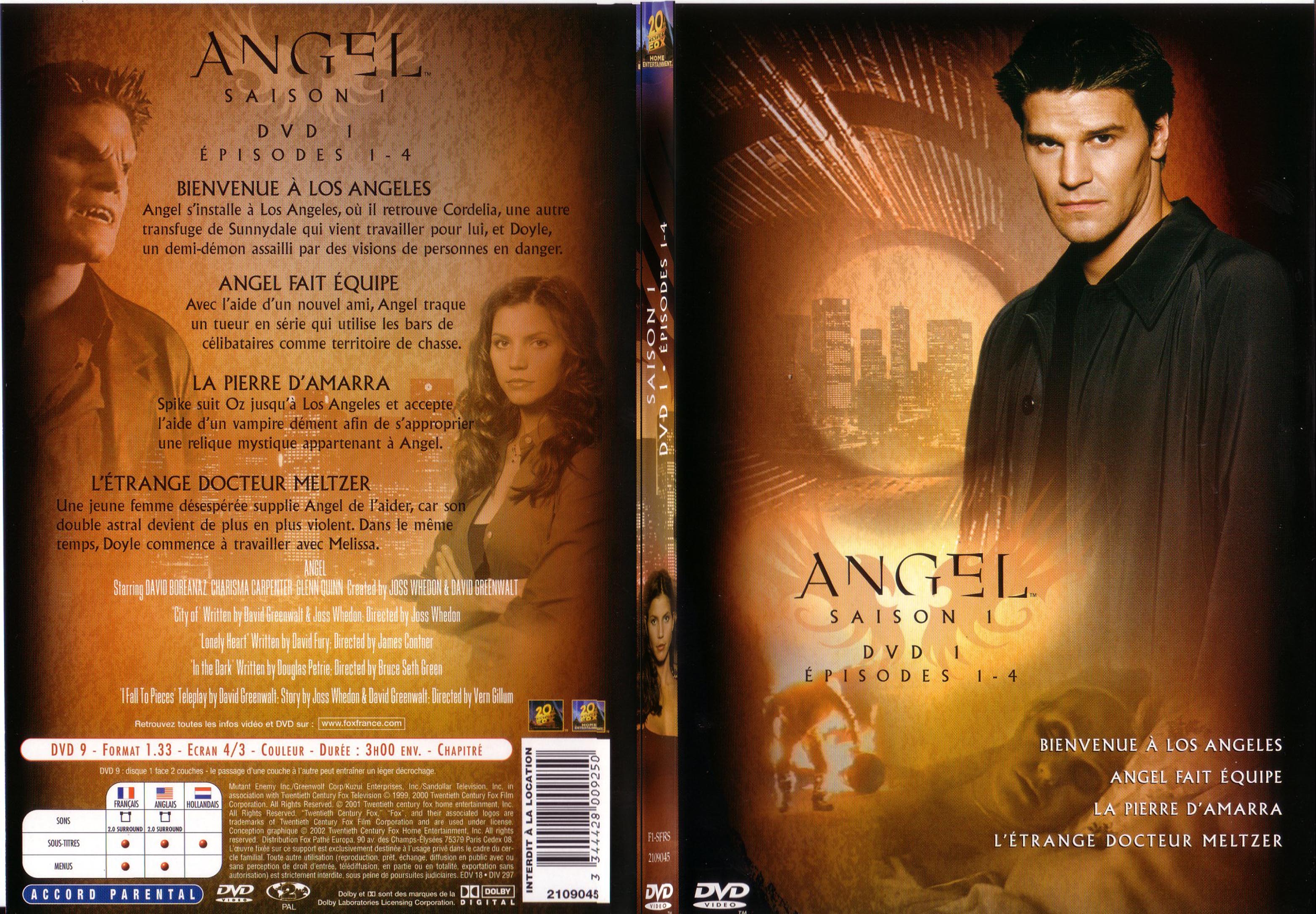 Jaquette DVD Angel Saison 1 Vol 1 - SLIM
