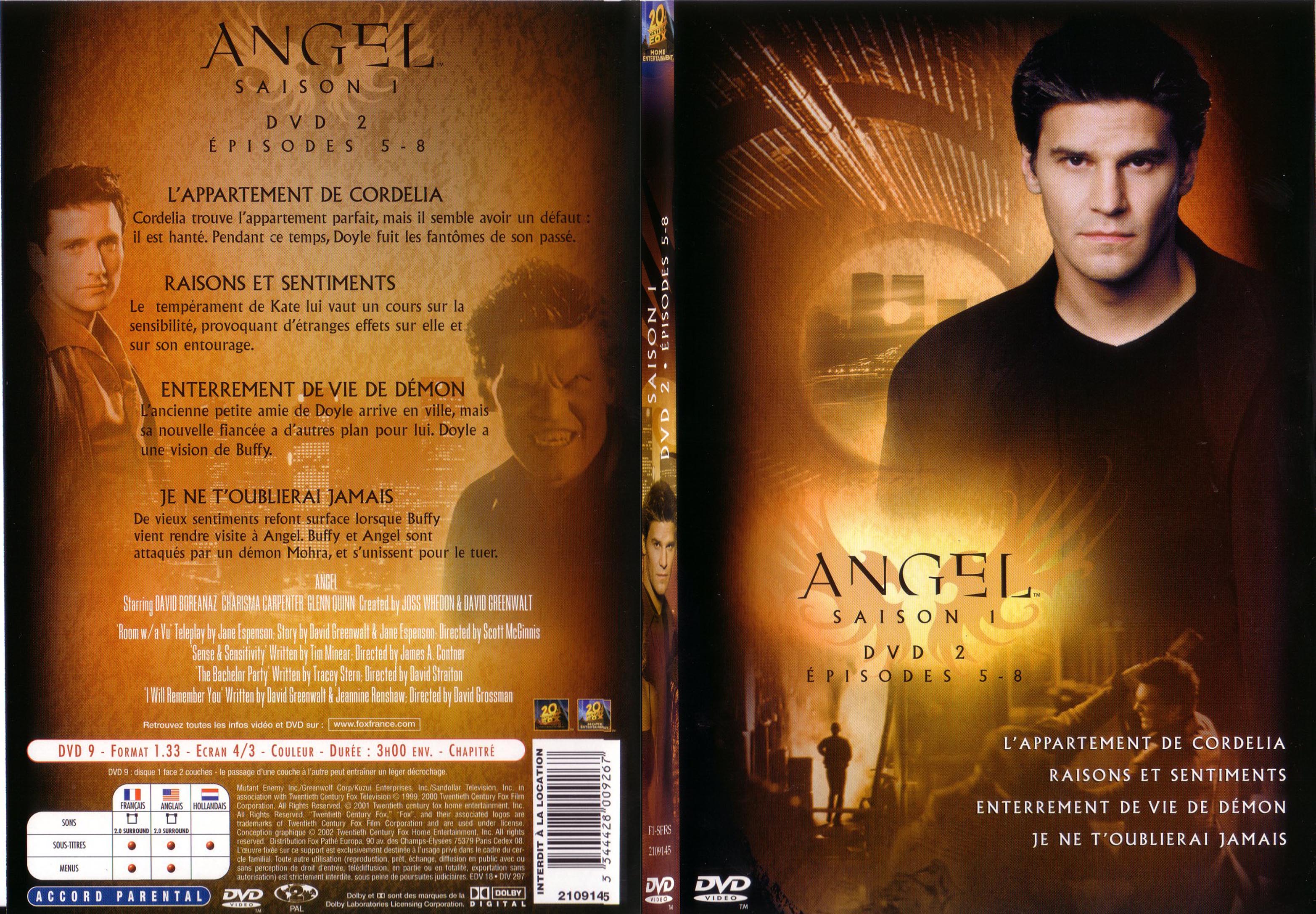 Jaquette DVD Angel Saison 1 Vol 2 - SLIM