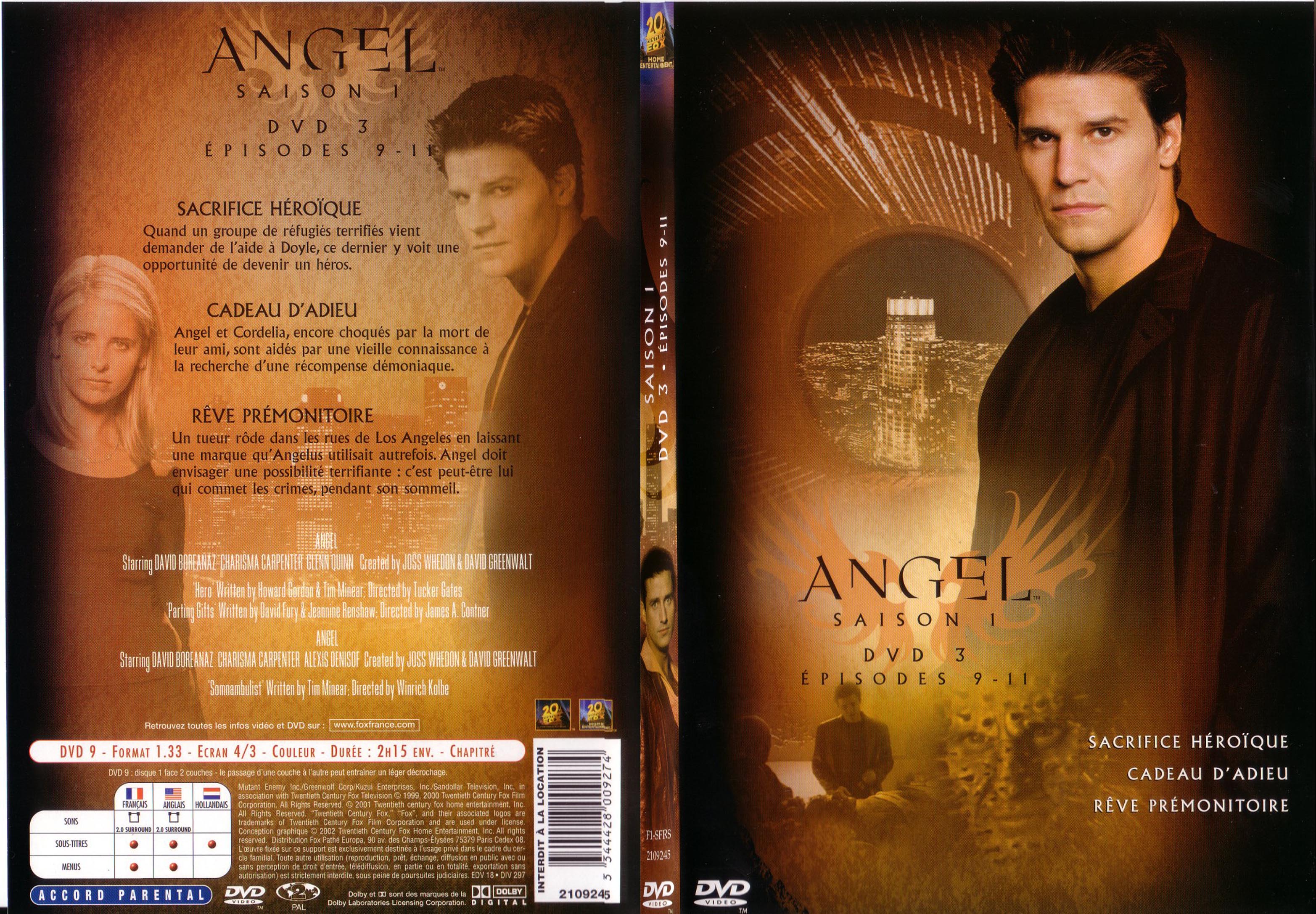 Jaquette DVD Angel Saison 1 Vol 3 - SLIM