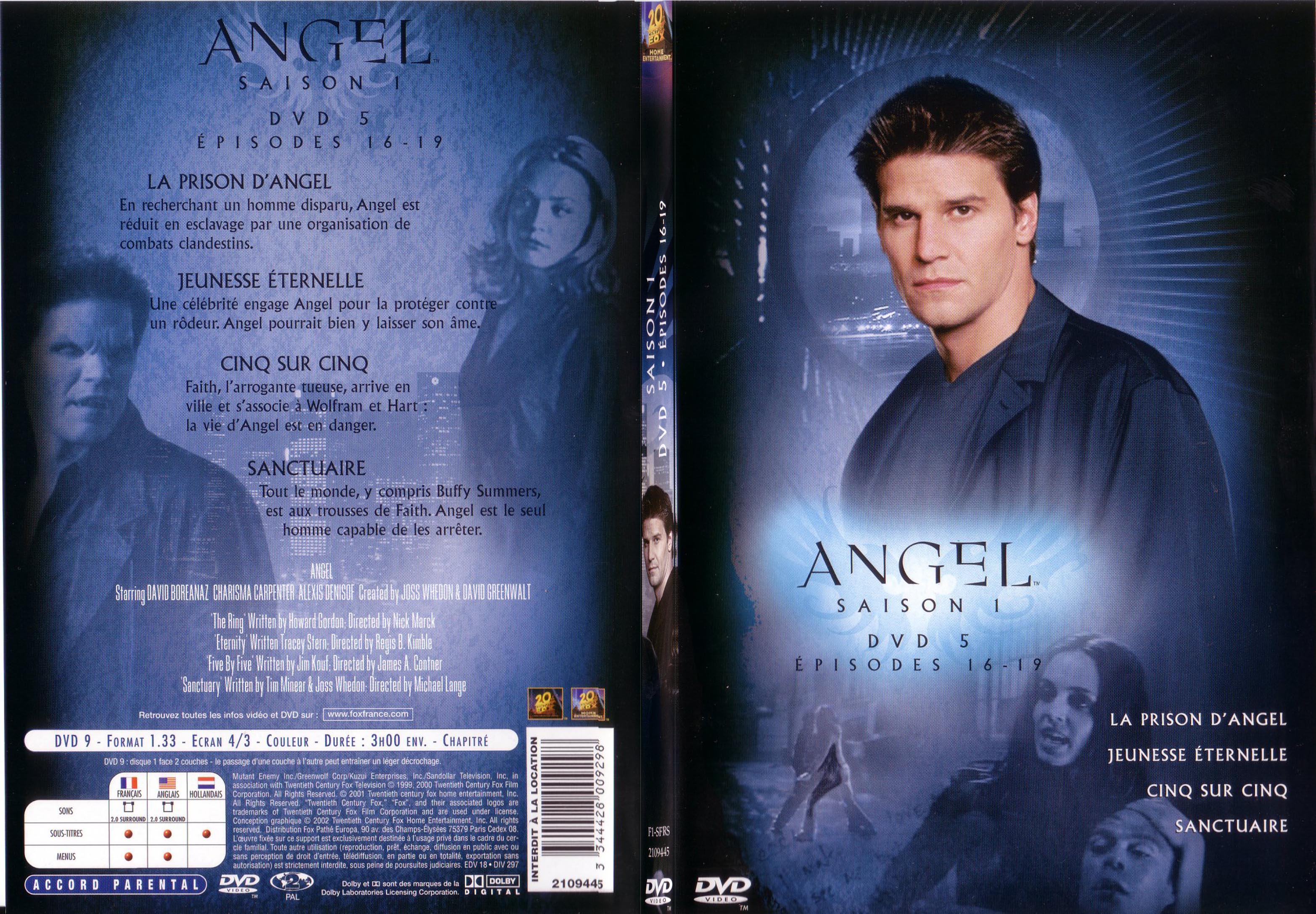 Jaquette DVD Angel Saison 1 Vol 5 - SLIM