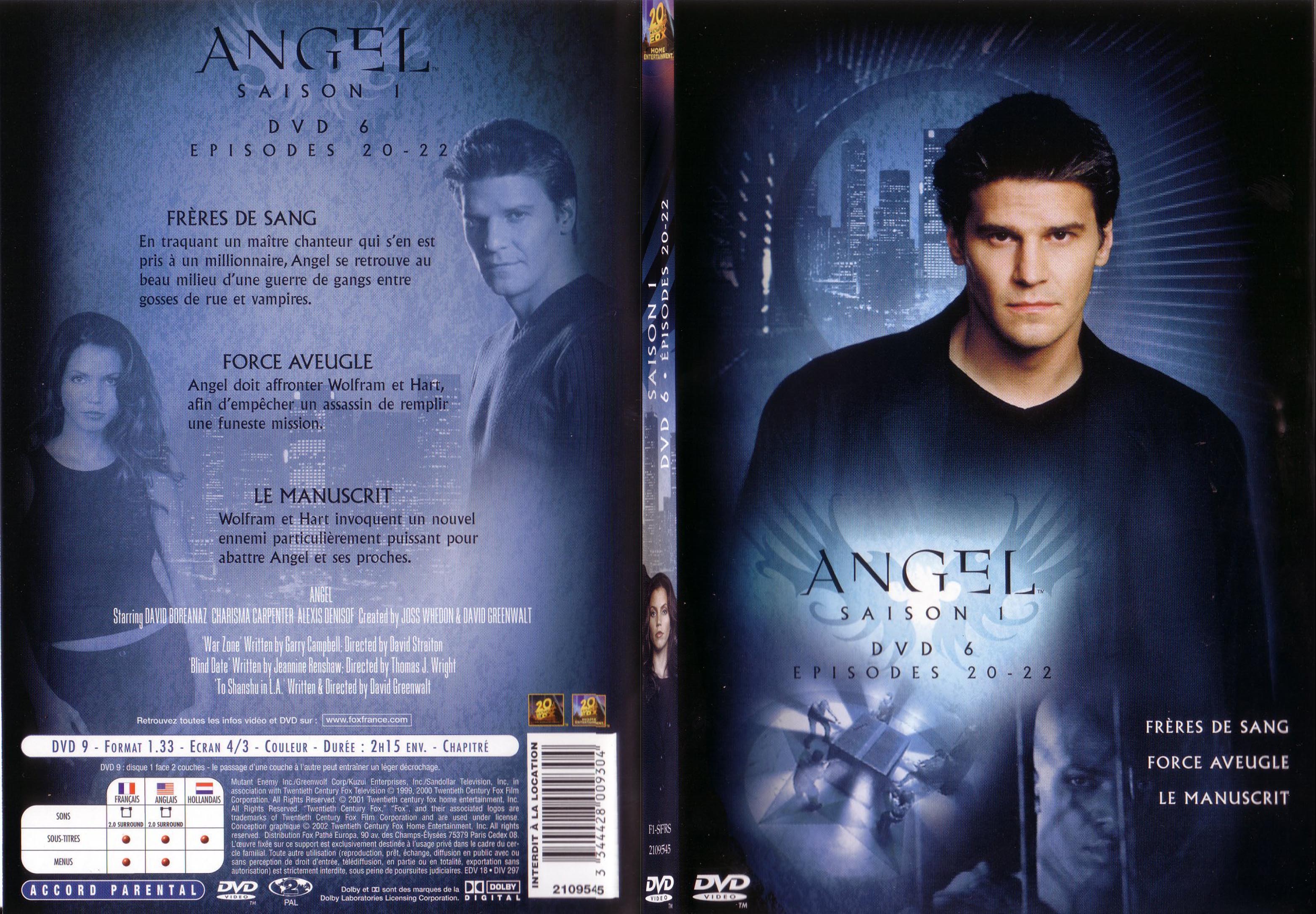 Jaquette DVD Angel Saison 1 Vol 6 - SLIM