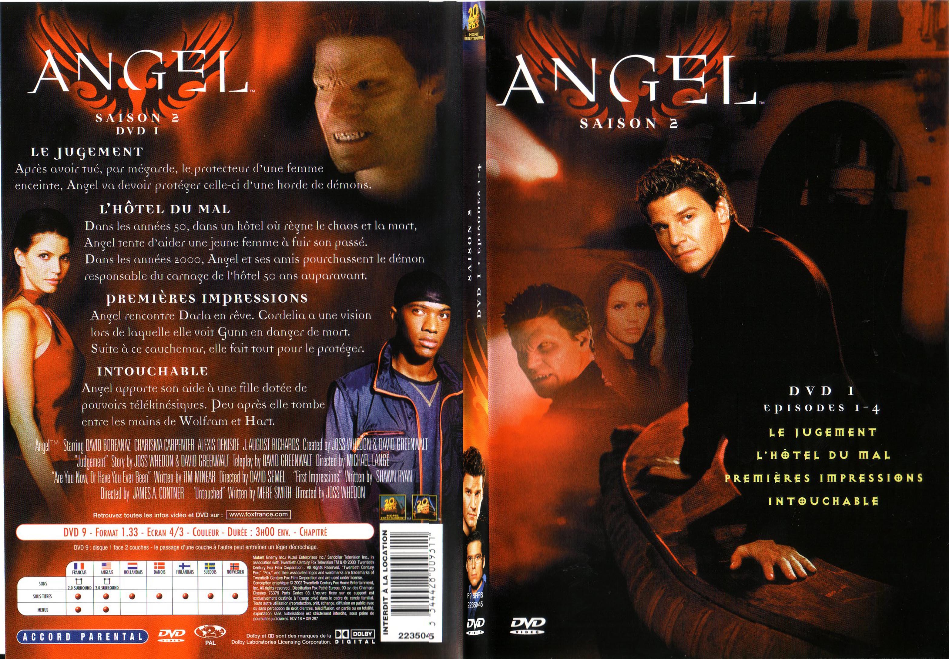 Jaquette DVD Angel Saison 2 Vol 1 - SLIM