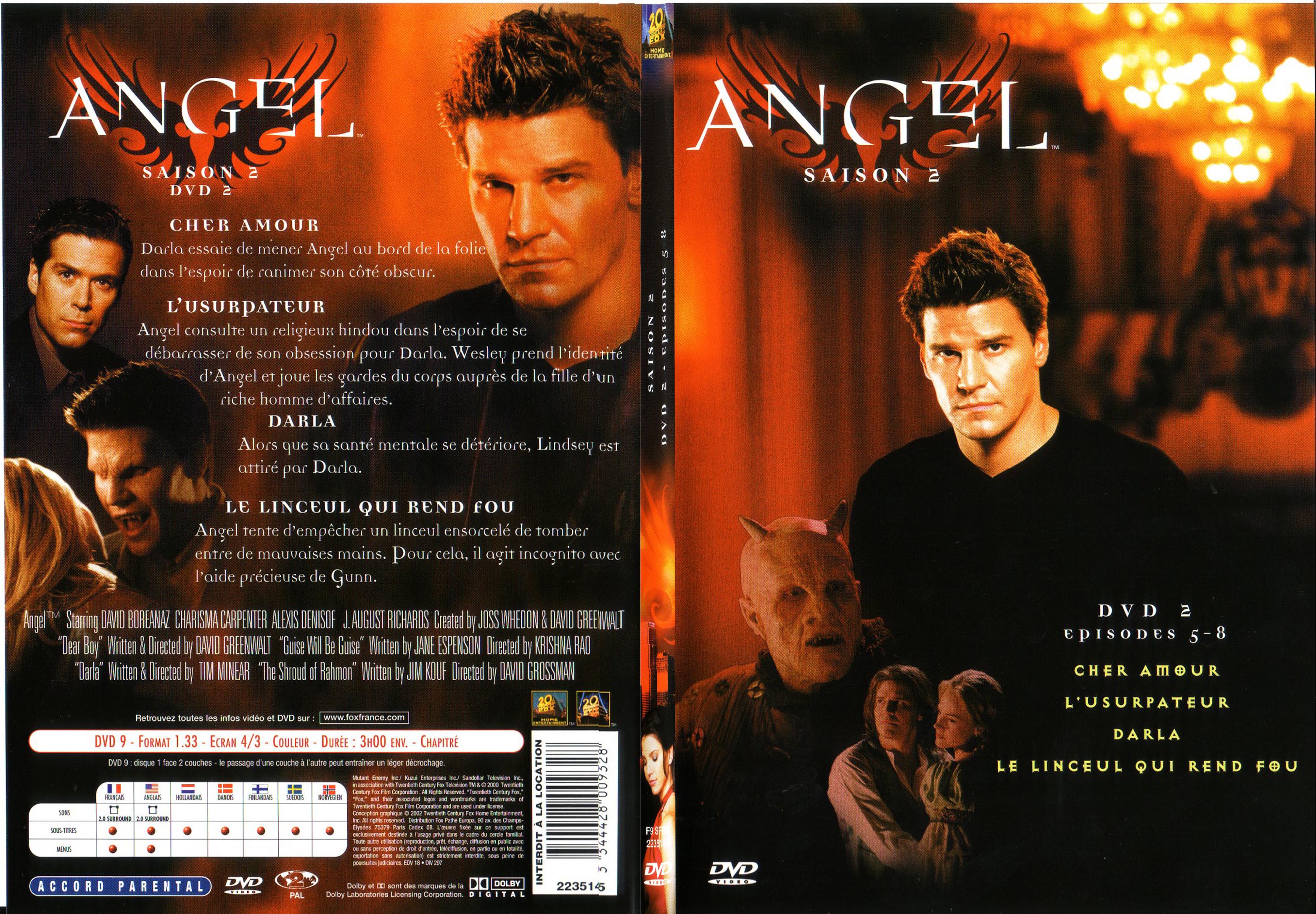 Jaquette DVD Angel Saison 2 Vol 2 - SLIM