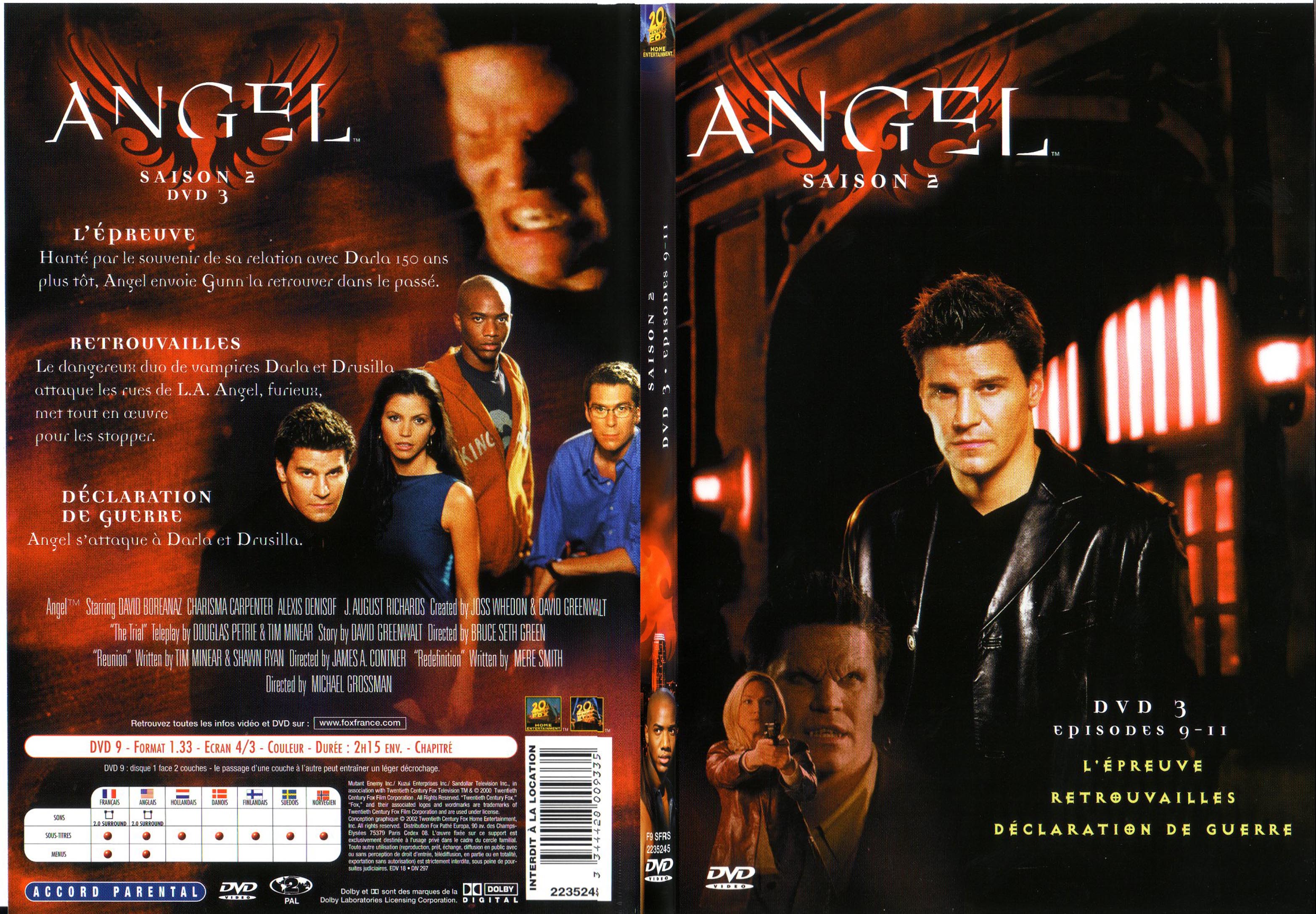Jaquette DVD Angel Saison 2 Vol 3 - SLIM