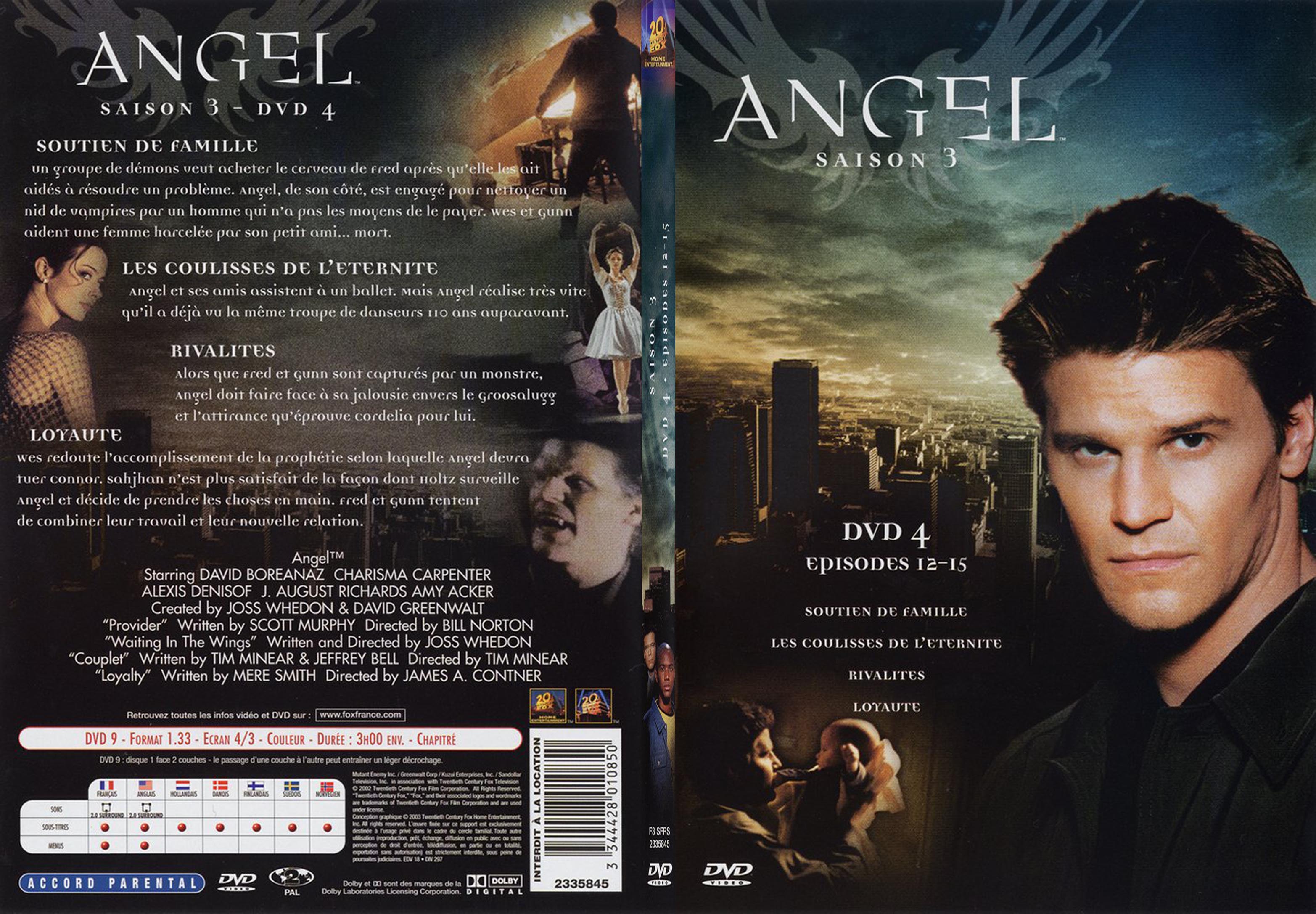 Jaquette DVD Angel Saison 3 Vol 4 - SLIM