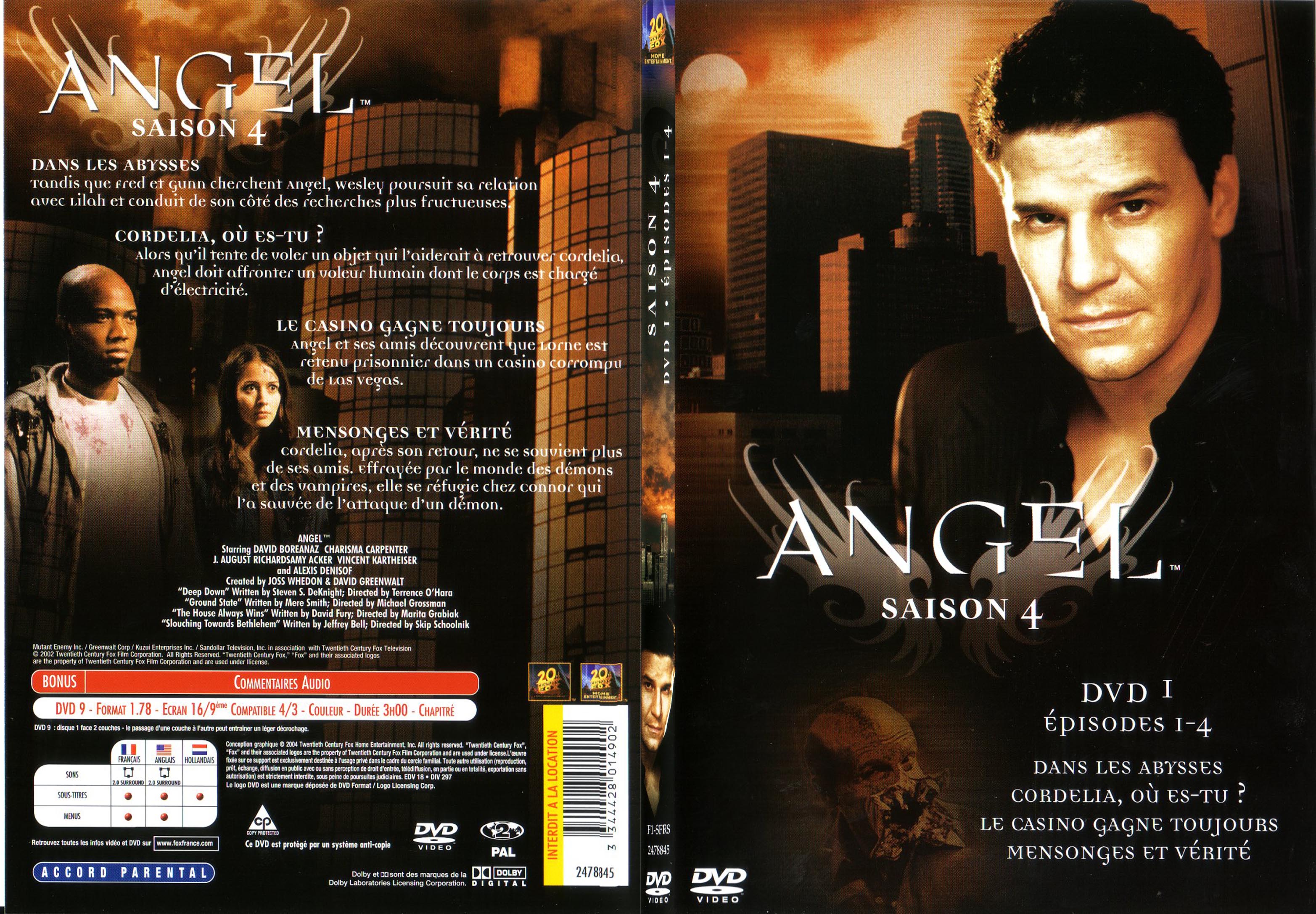 Jaquette DVD Angel Saison 4 Vol 1 - SLIM