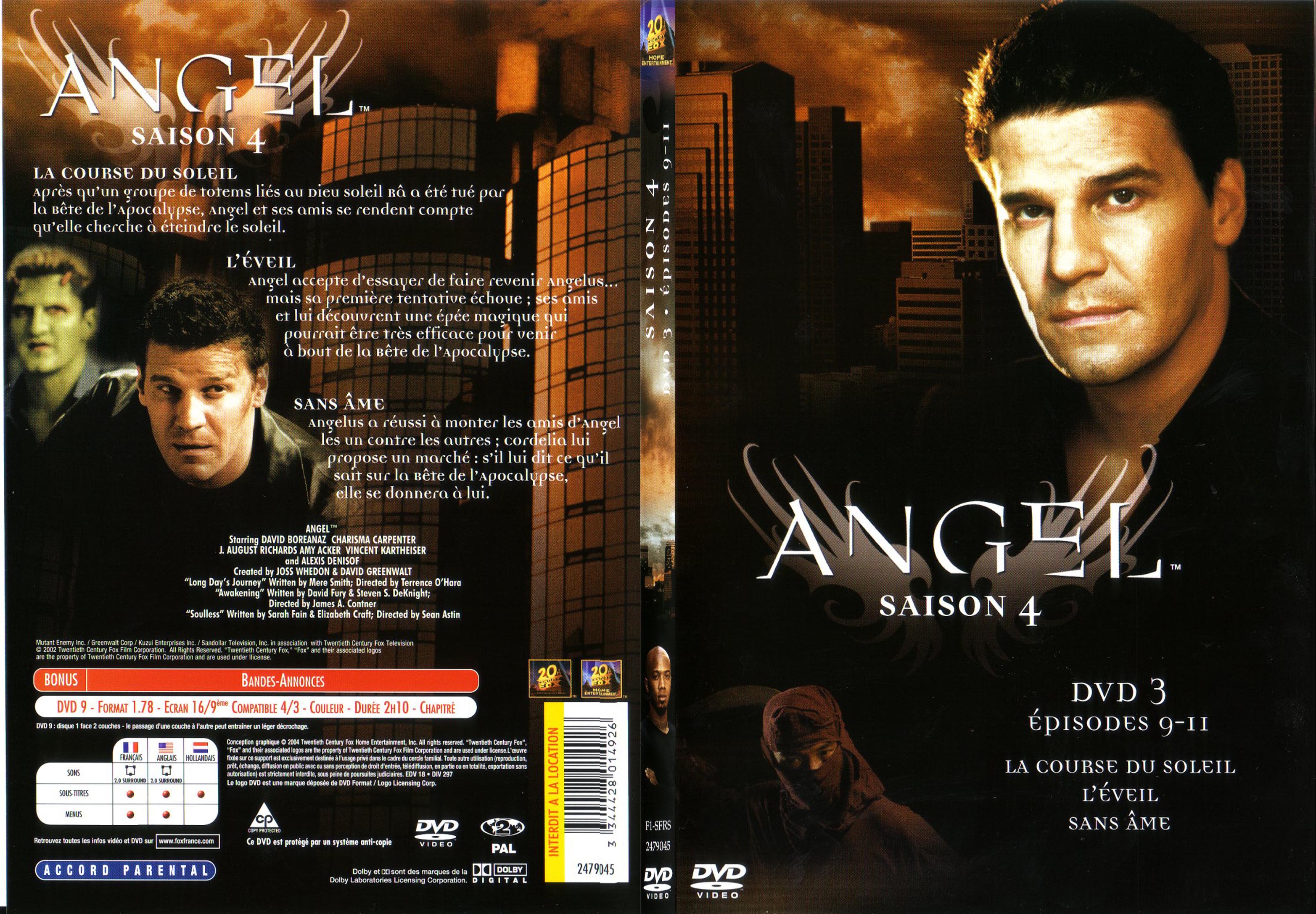 Jaquette DVD Angel Saison 4 Vol 3 - SLIM